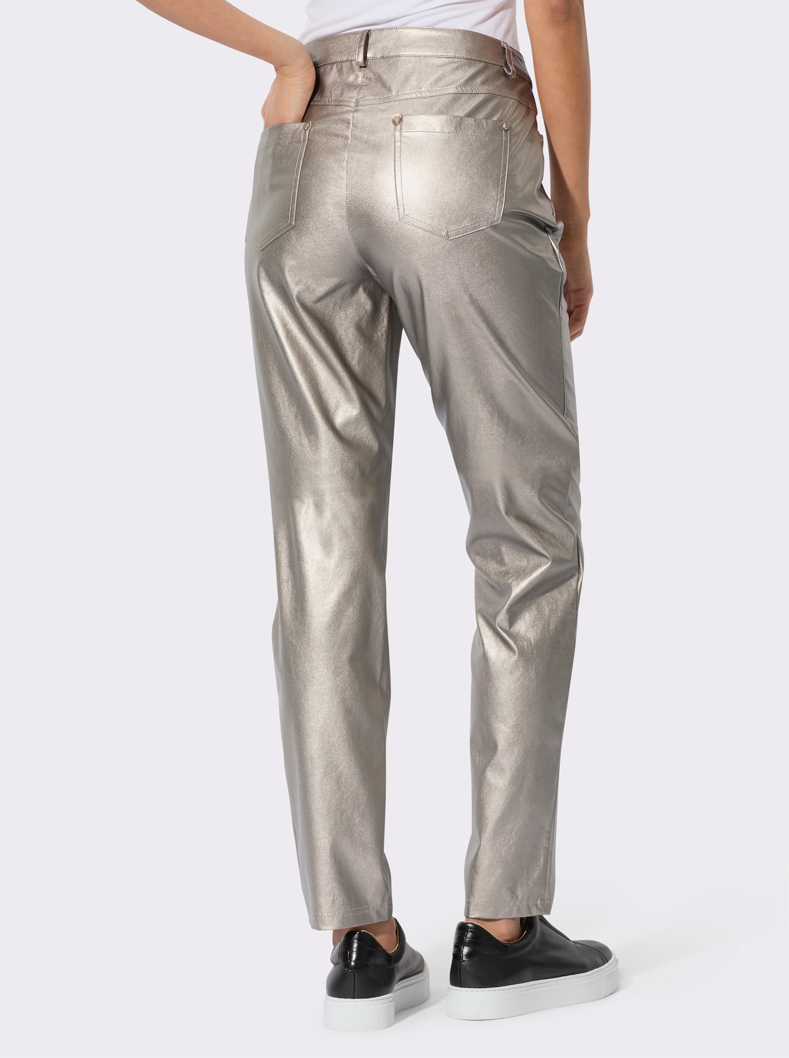 Hose mit goldfarbiger Beschichtung - goldfarben