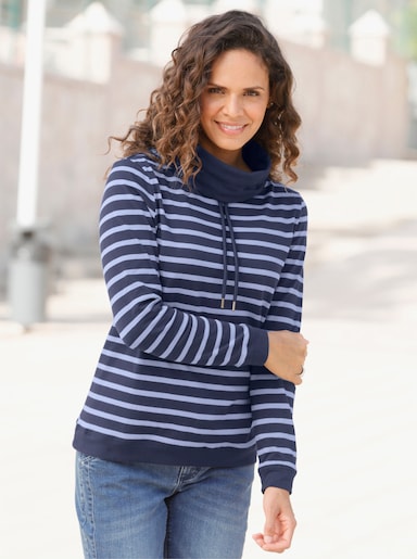 Sweatshirt - marine-taubenblau