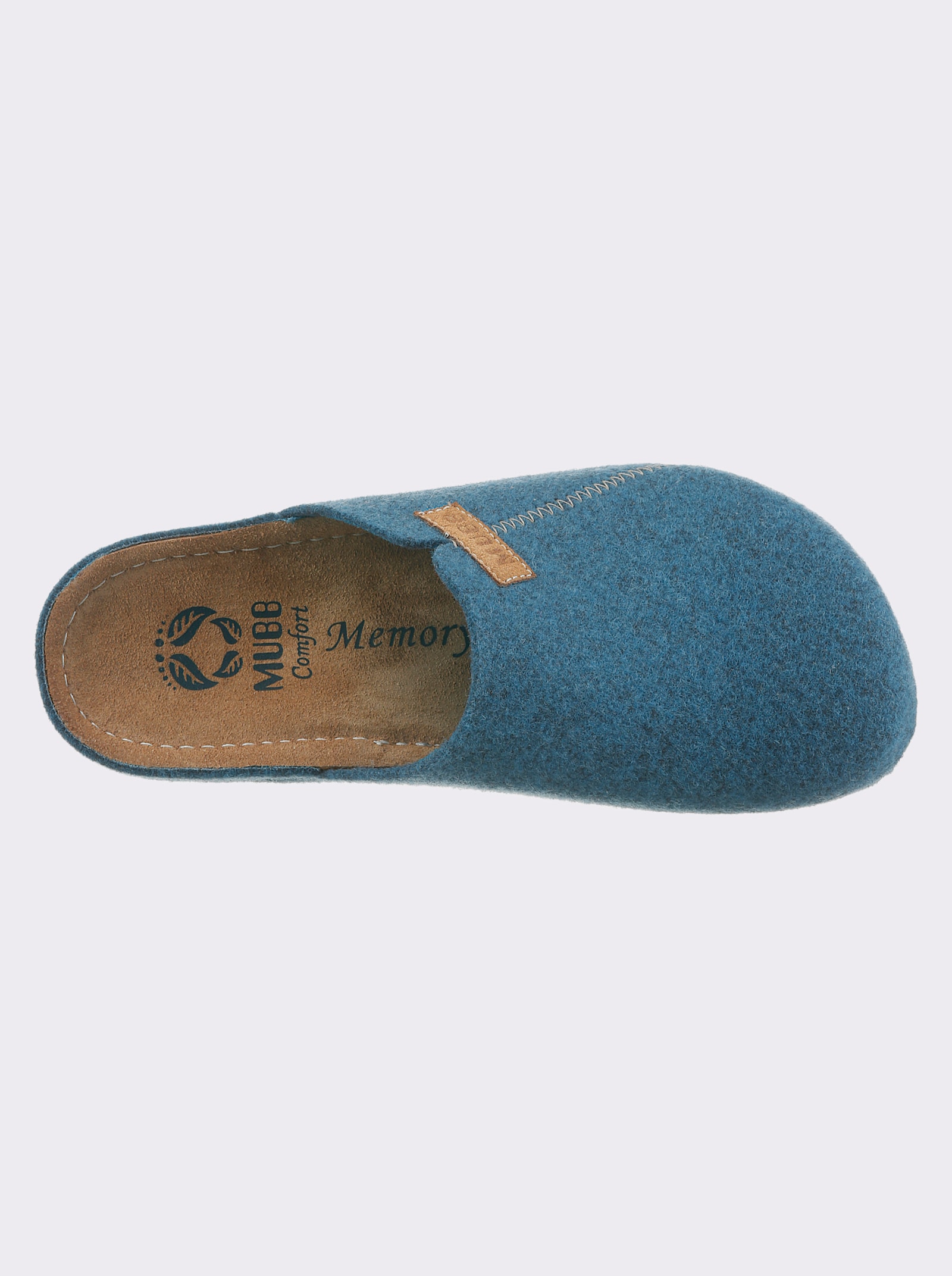Mubb Pantoffel mit Memory-Fußbett - jeansblau