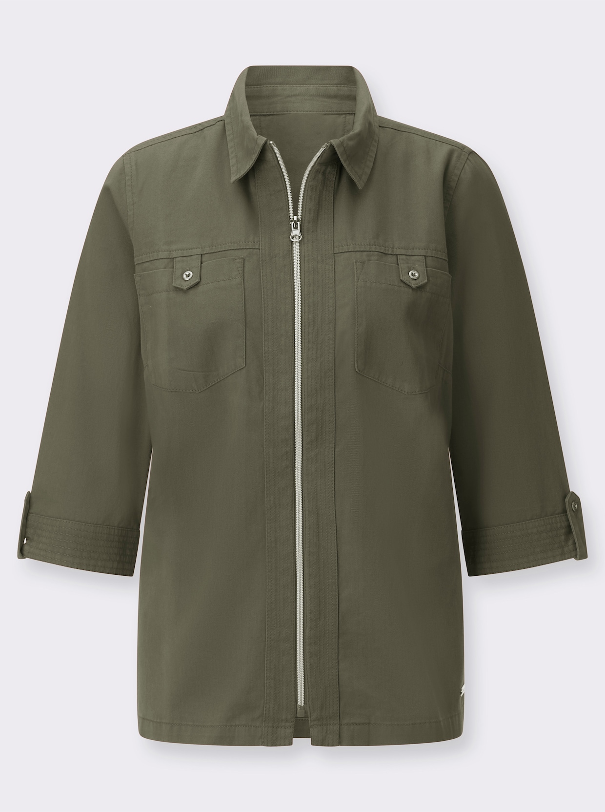 Jeansbluse - khaki