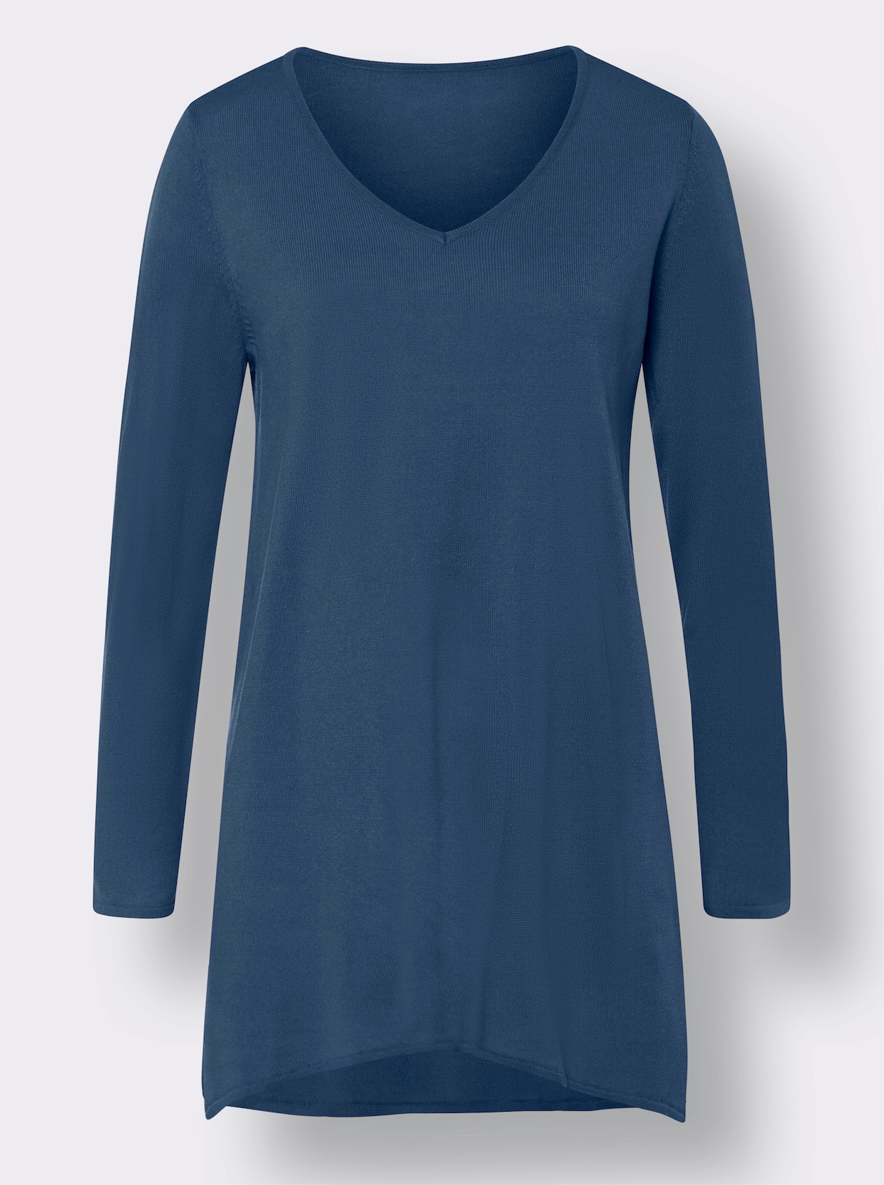 Lange pullover - jeansblauw