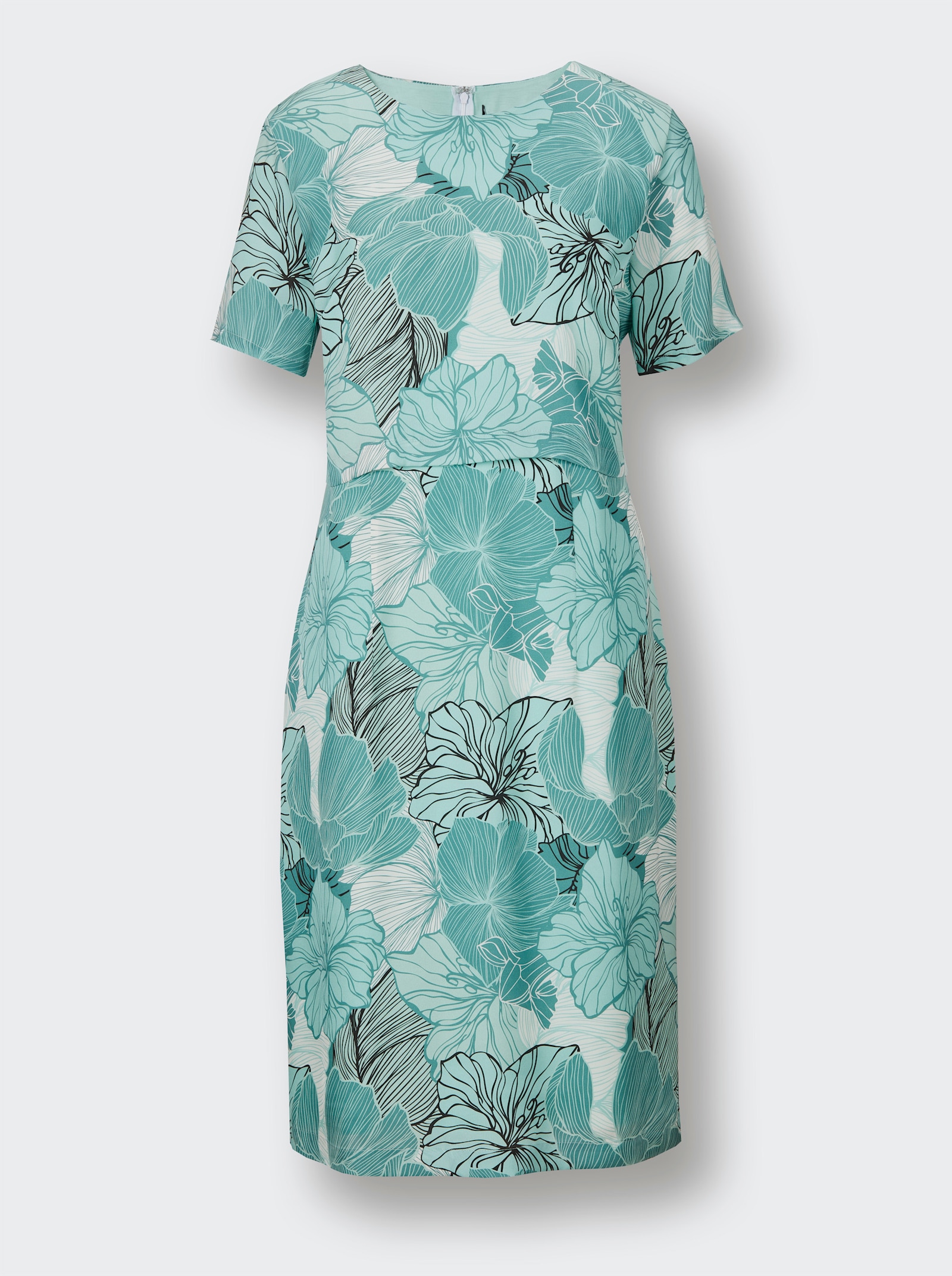 CREATION L PREMIUM Druckkleid in Seiden-Qualität - kalkmint-bedruckt