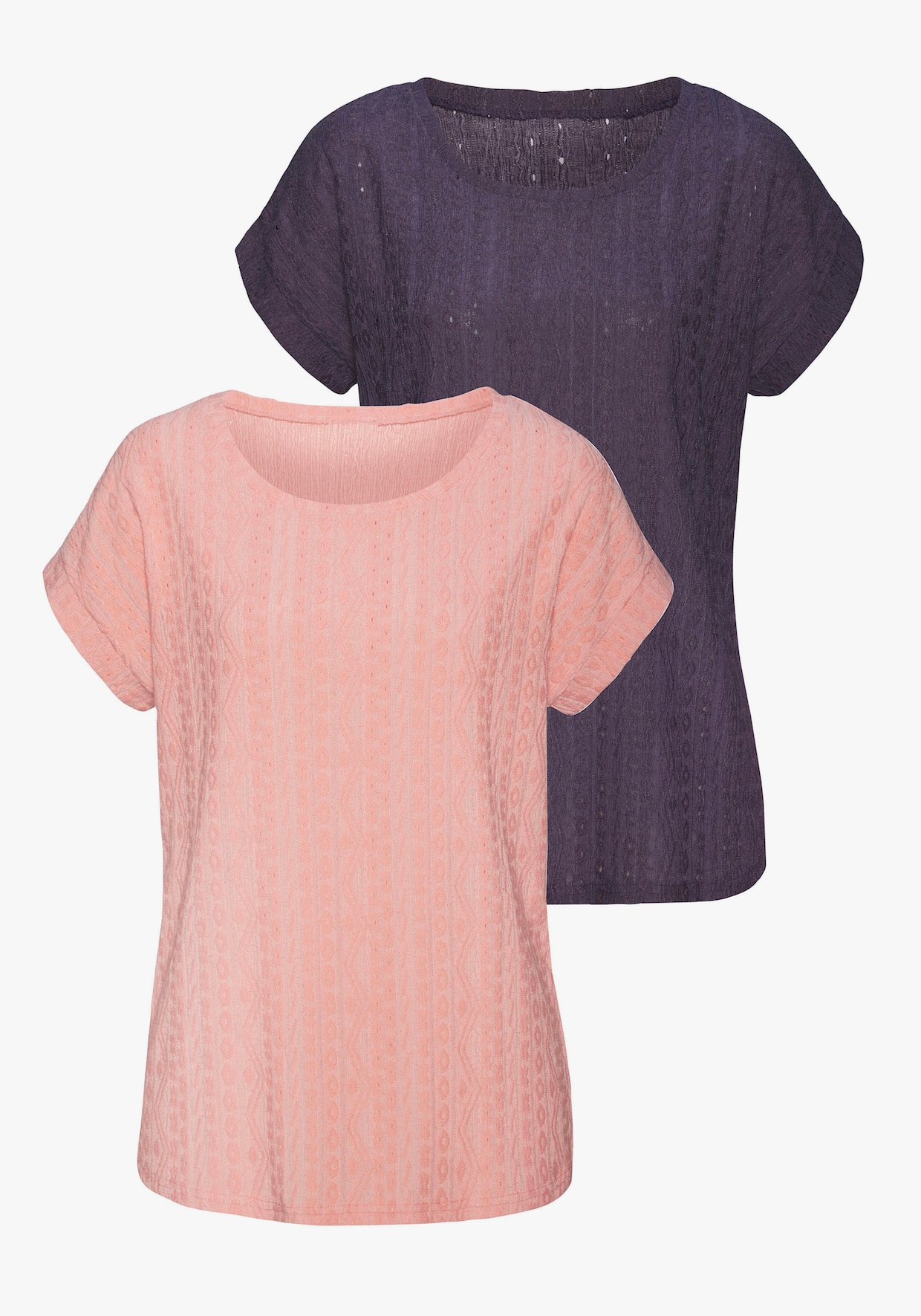 Vivance T-Shirt - peach, navy