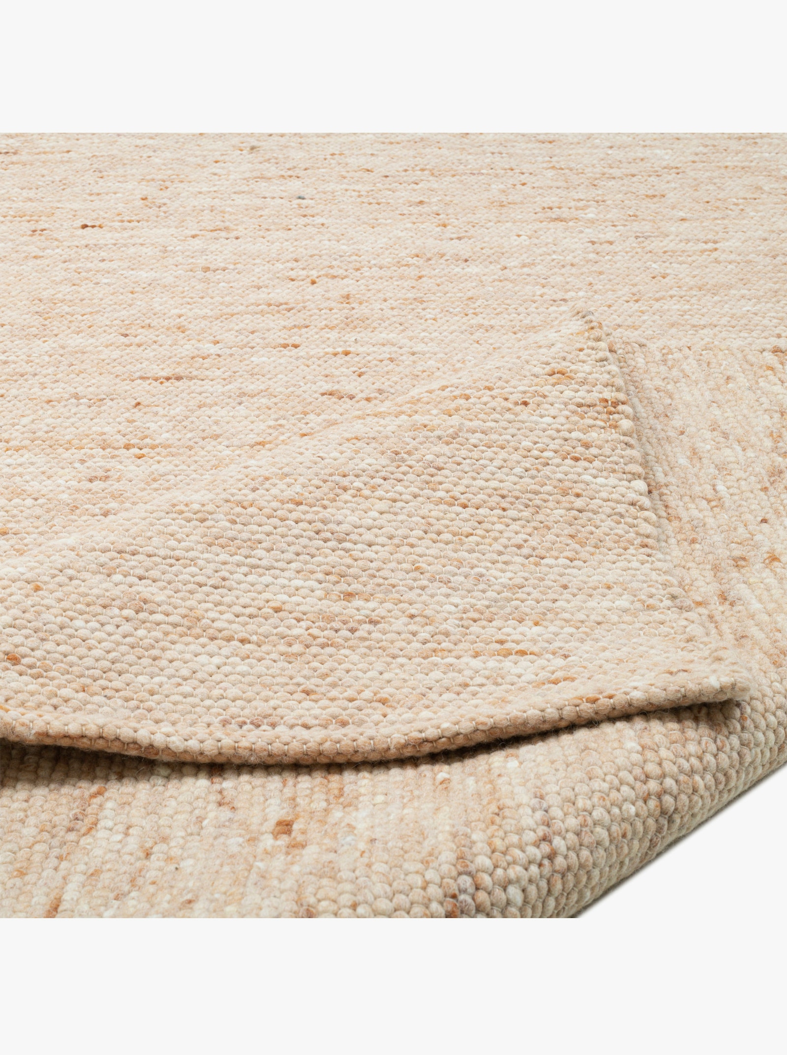 Theko Handwebteppich - dunkelbeige