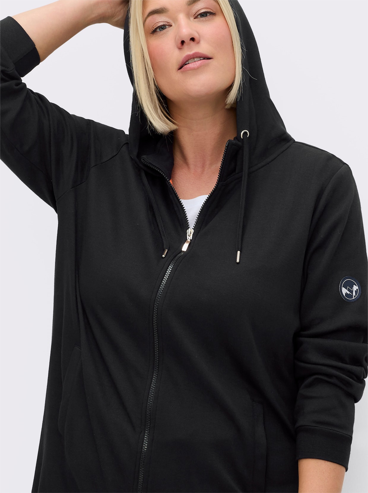 sheego Sweatjacke - schwarz