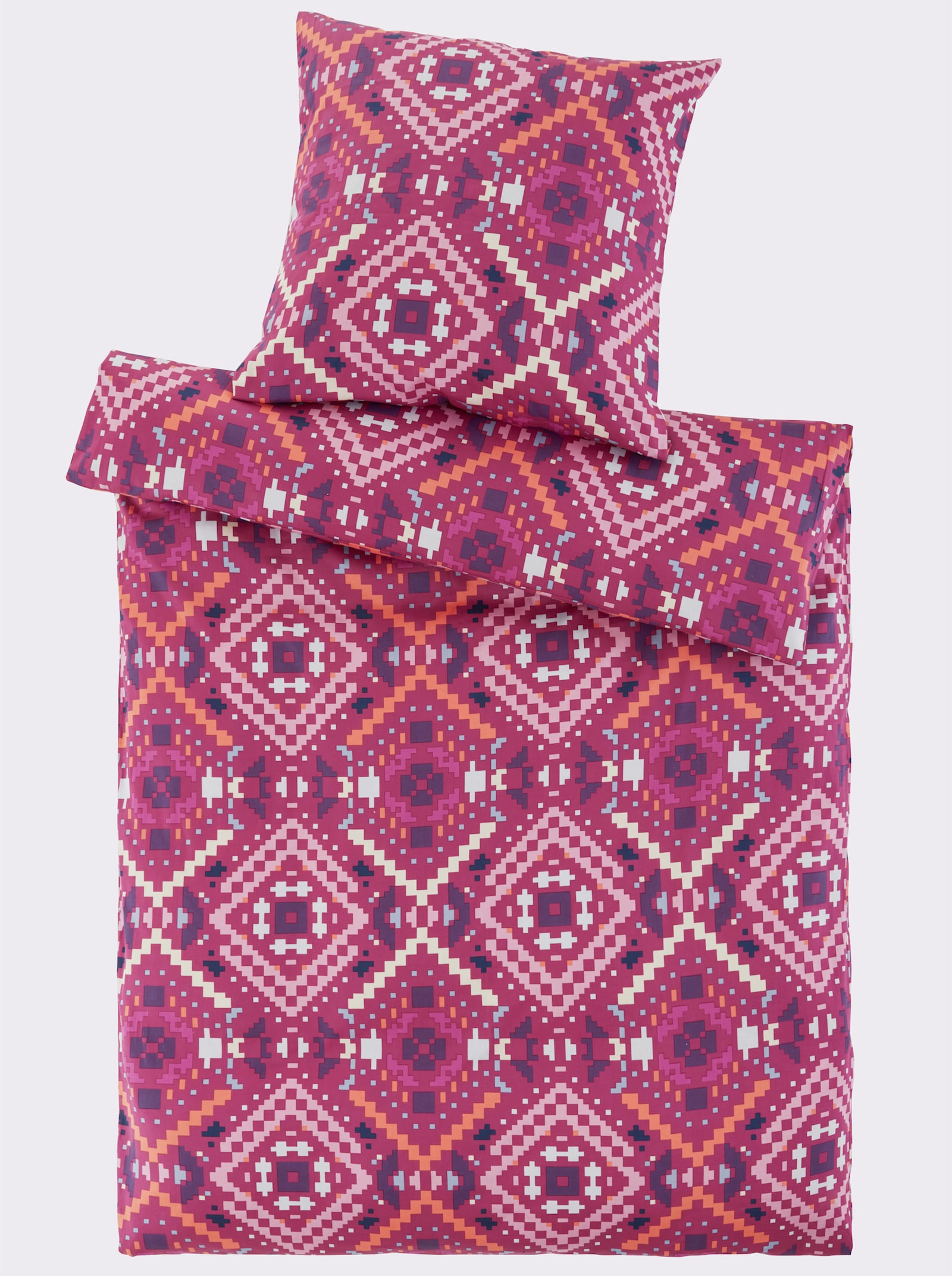 heine home Bettwäsche - magenta-rosé-bedruckt