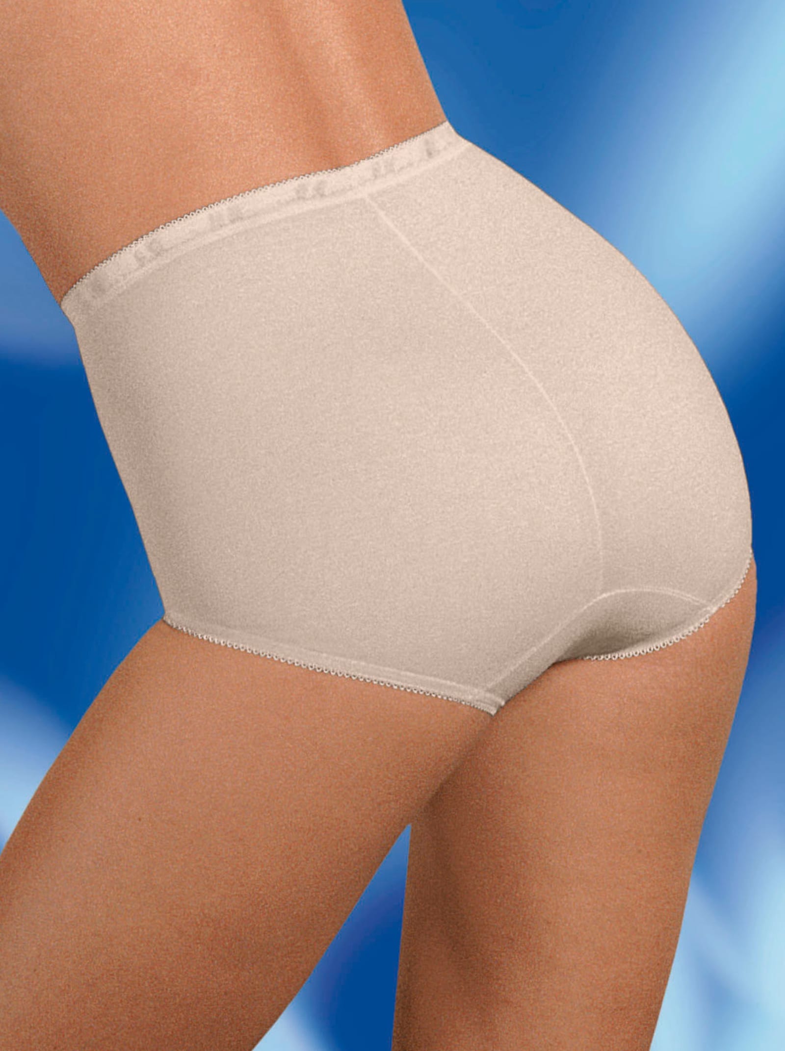 Triumph Höga trosor med vävd resårlinning - elfenben