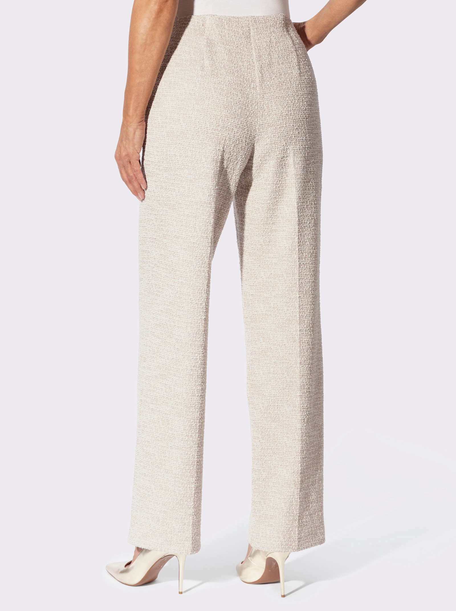 Marlene-Hose in Bouclé-Qualität - sand