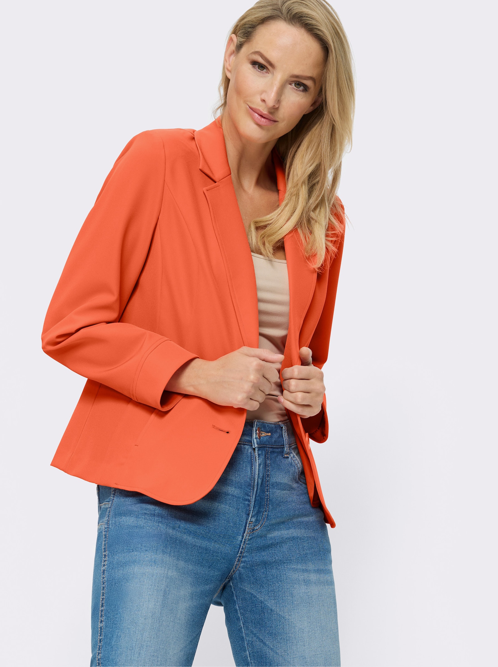 heine Blazer à 2 poches - orange