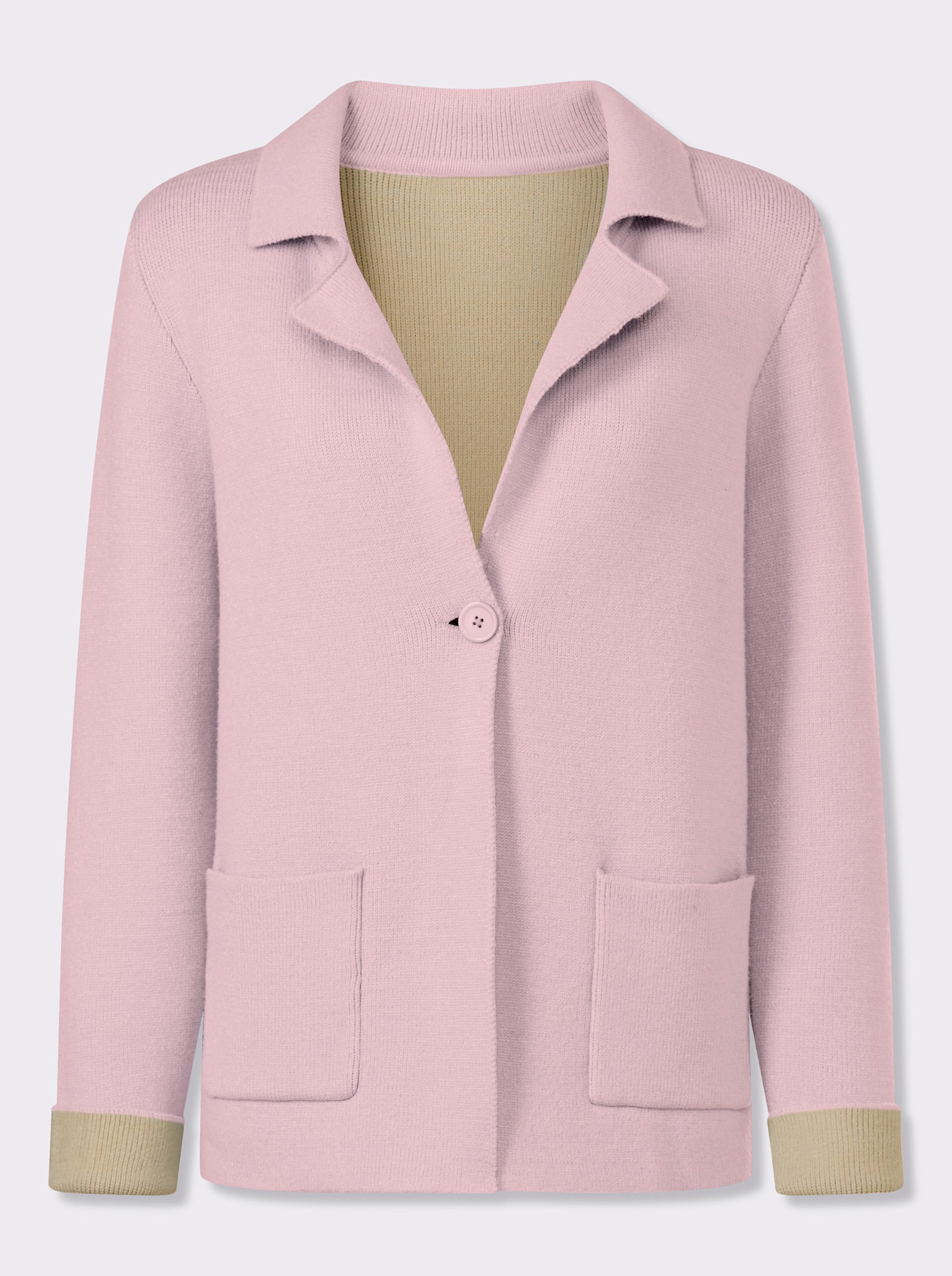 heine Cardigan in Two-tone-Optik - hellrosé