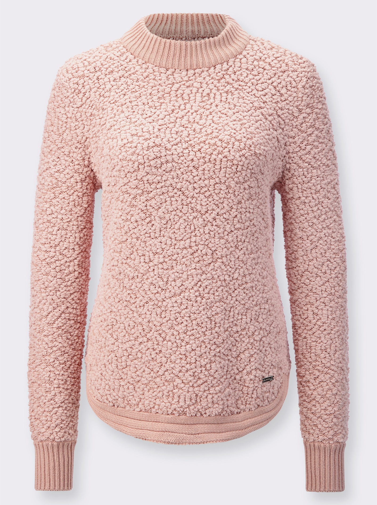 Pullover mit Stehkragen - puder