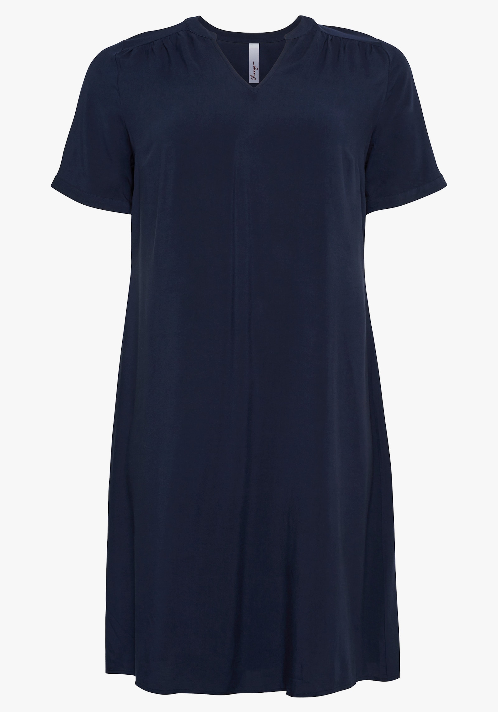sheego Luftiges A-Linien-Kleid aus leichter Viskose - marine