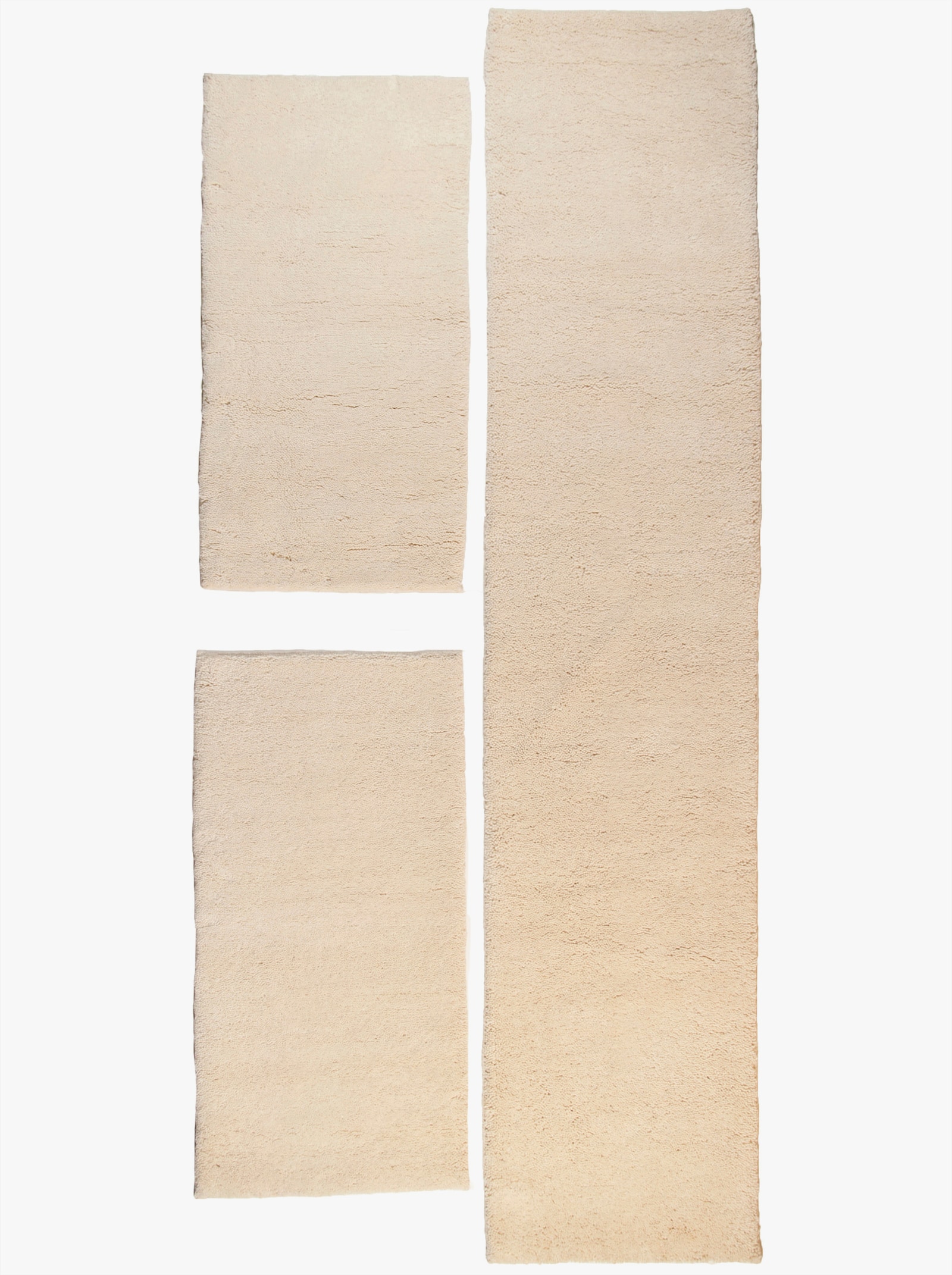 Theko Teppich - wollweiß