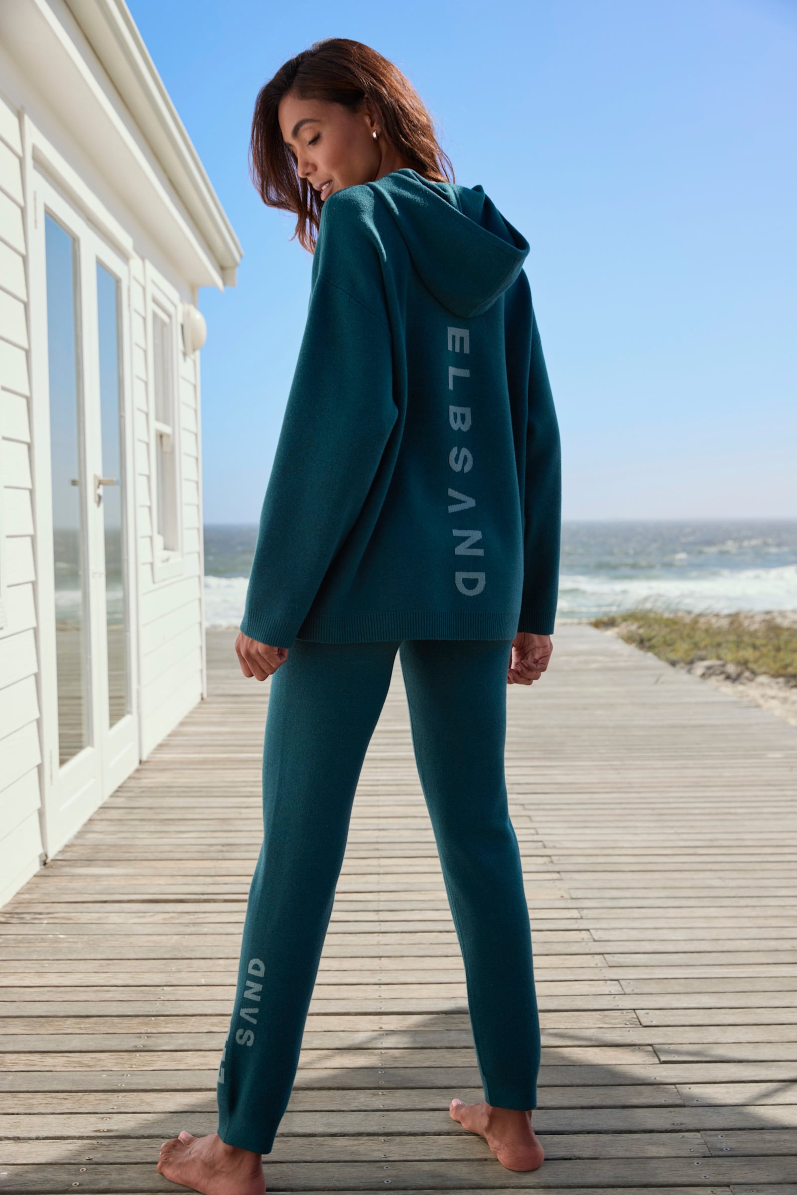 Elbsand Kapuzenpullover - petrol