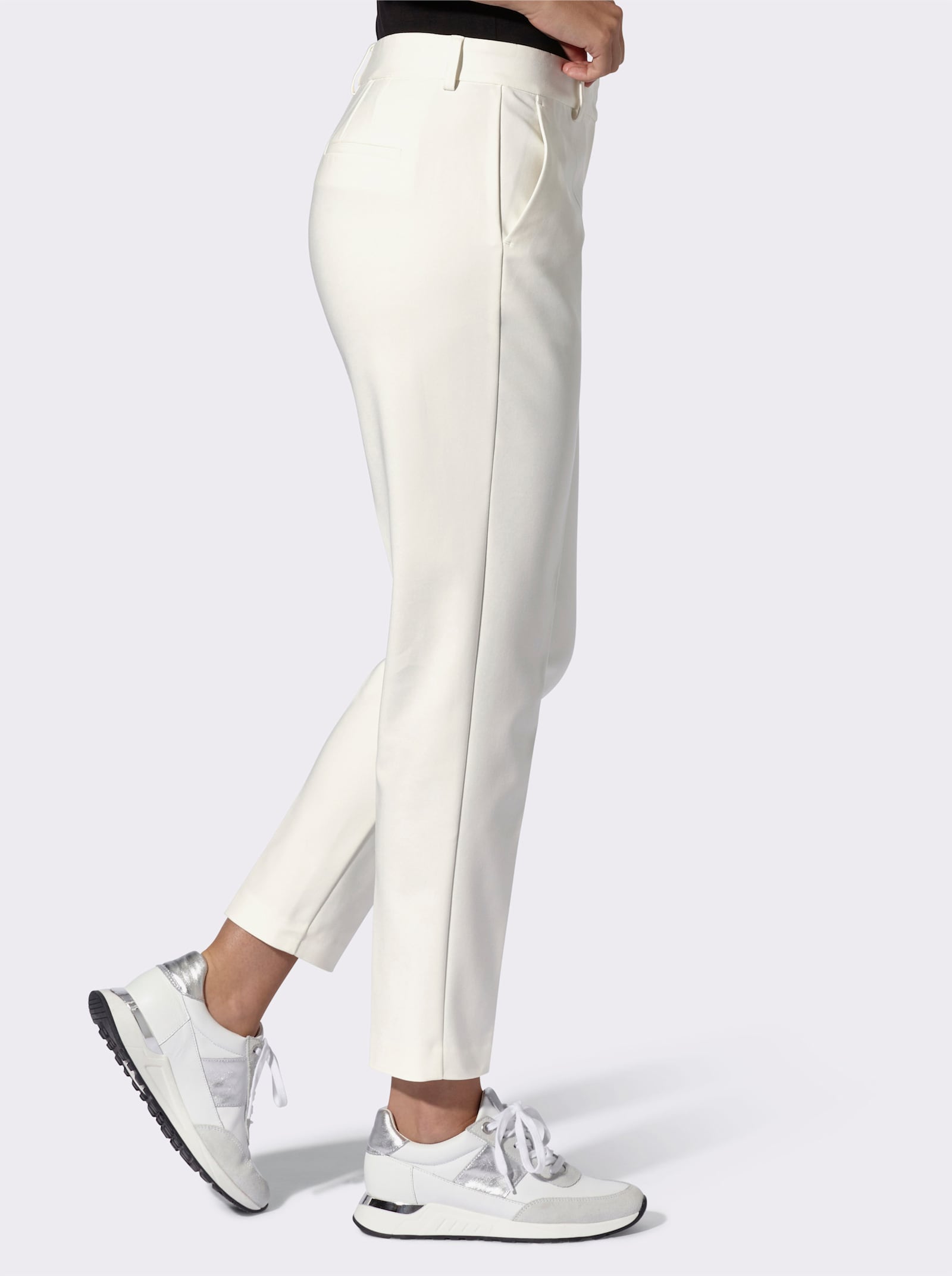 heine Bügelfaltenhose mit unsichtbarem Dehnbund - ecru