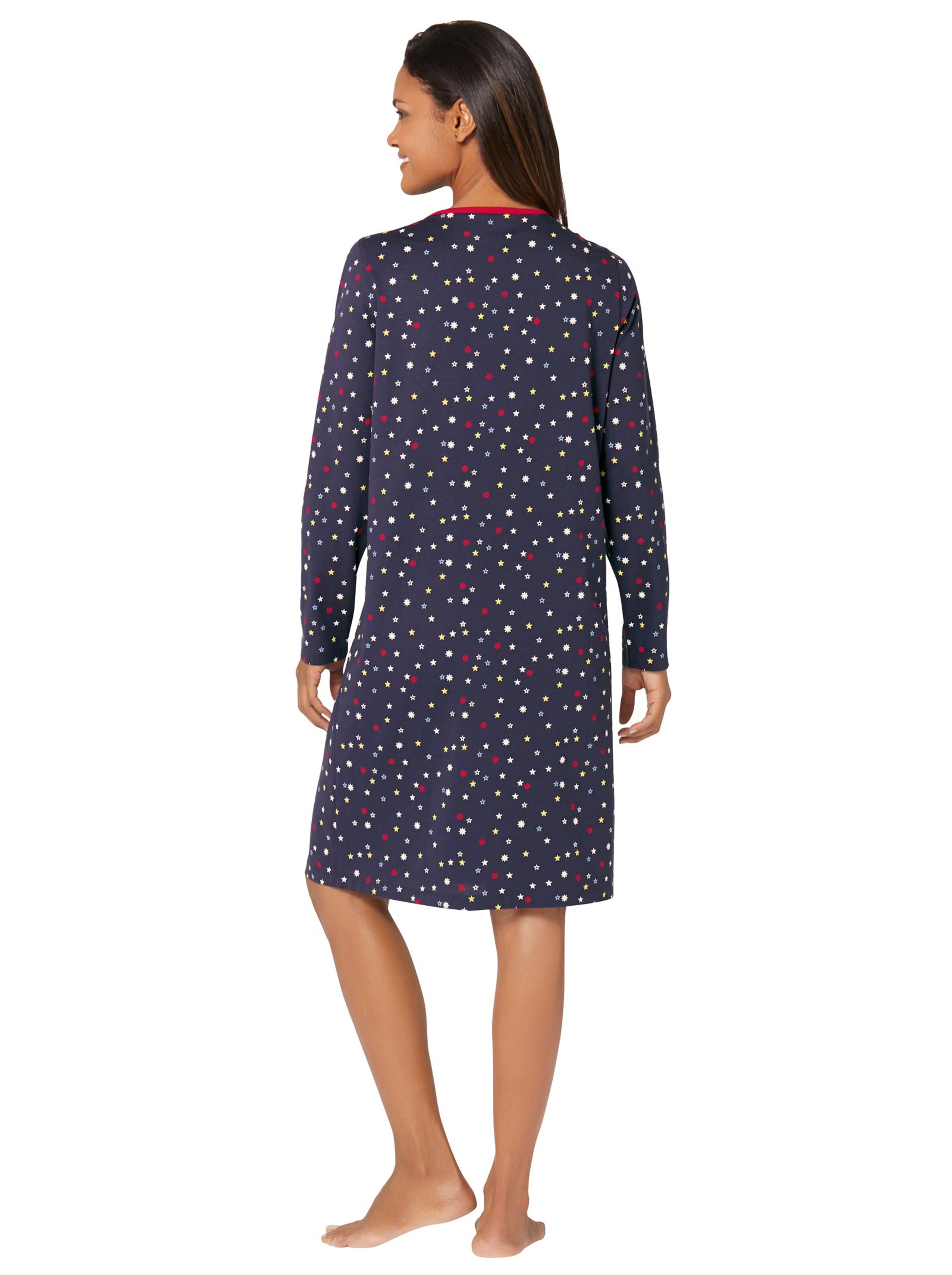 wäschepur Nachthemd - marine-bedruckt