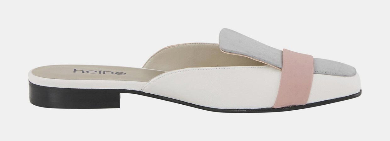 heine Pantolette - ecru-grau