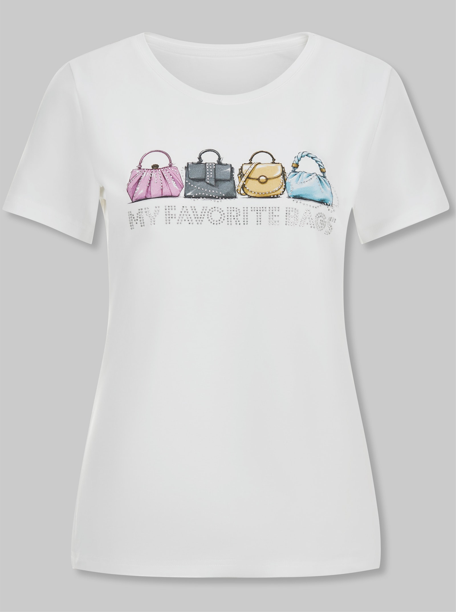 heine Kurzarmshirt mit Print - ecru