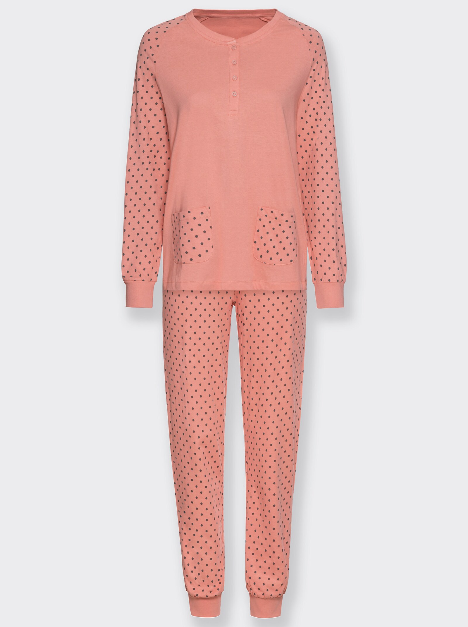 wäschepur Pyžamo s puntíkovaným vzorem - meruňková