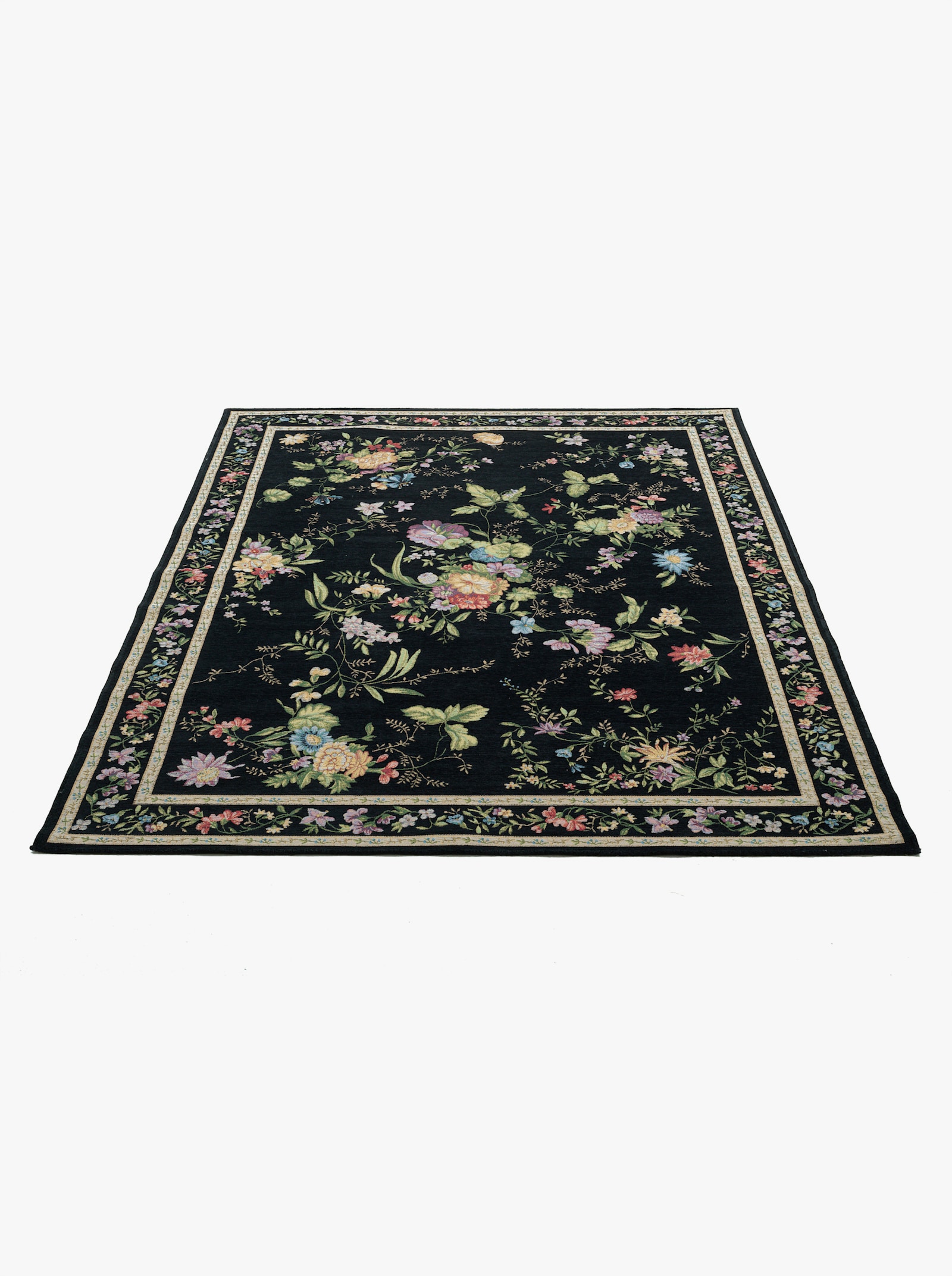 Theko Teppich - schwarz