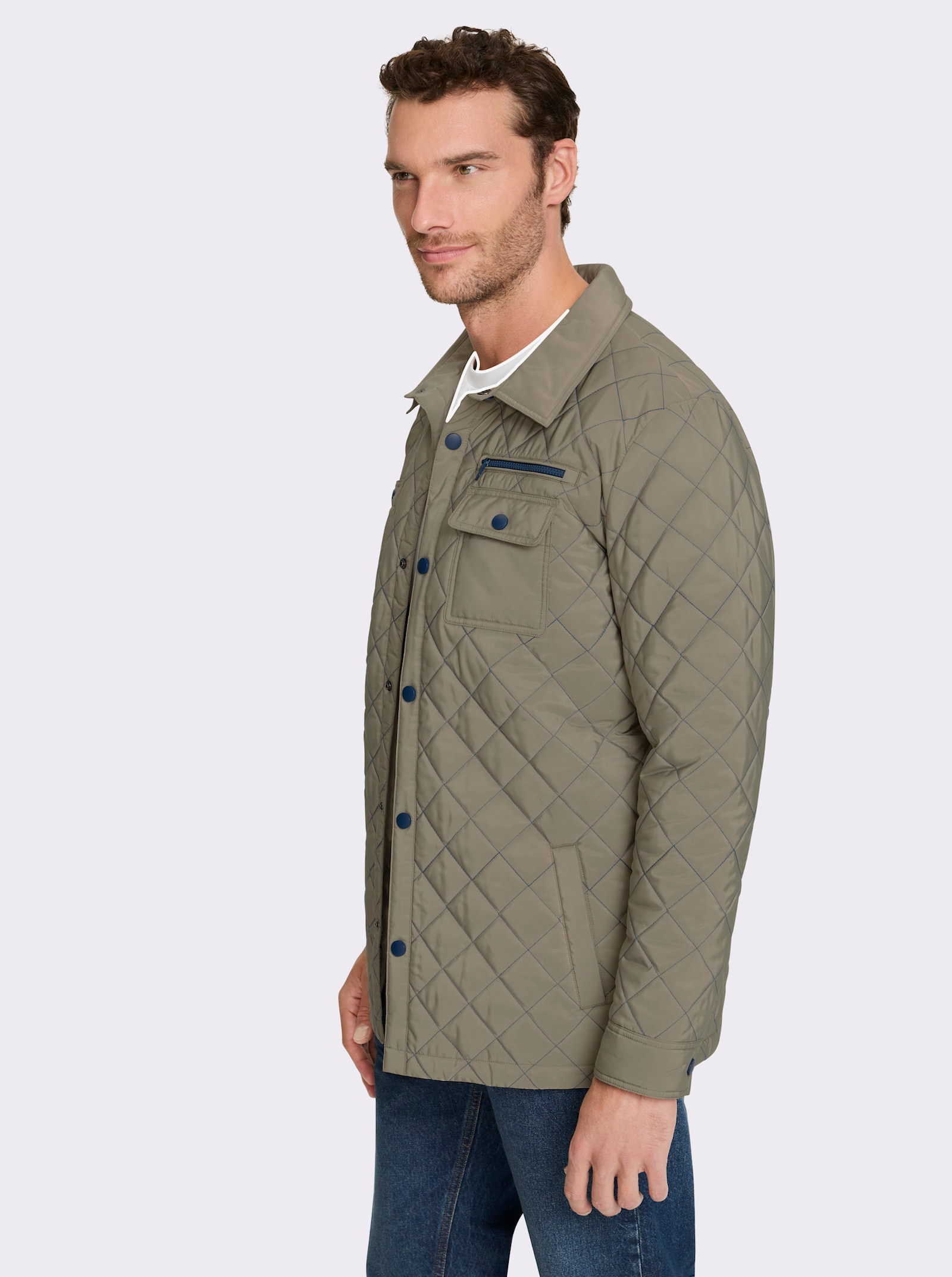 Marco Donati Steppjacke mit insgesamt 8 Taschen - schlamm