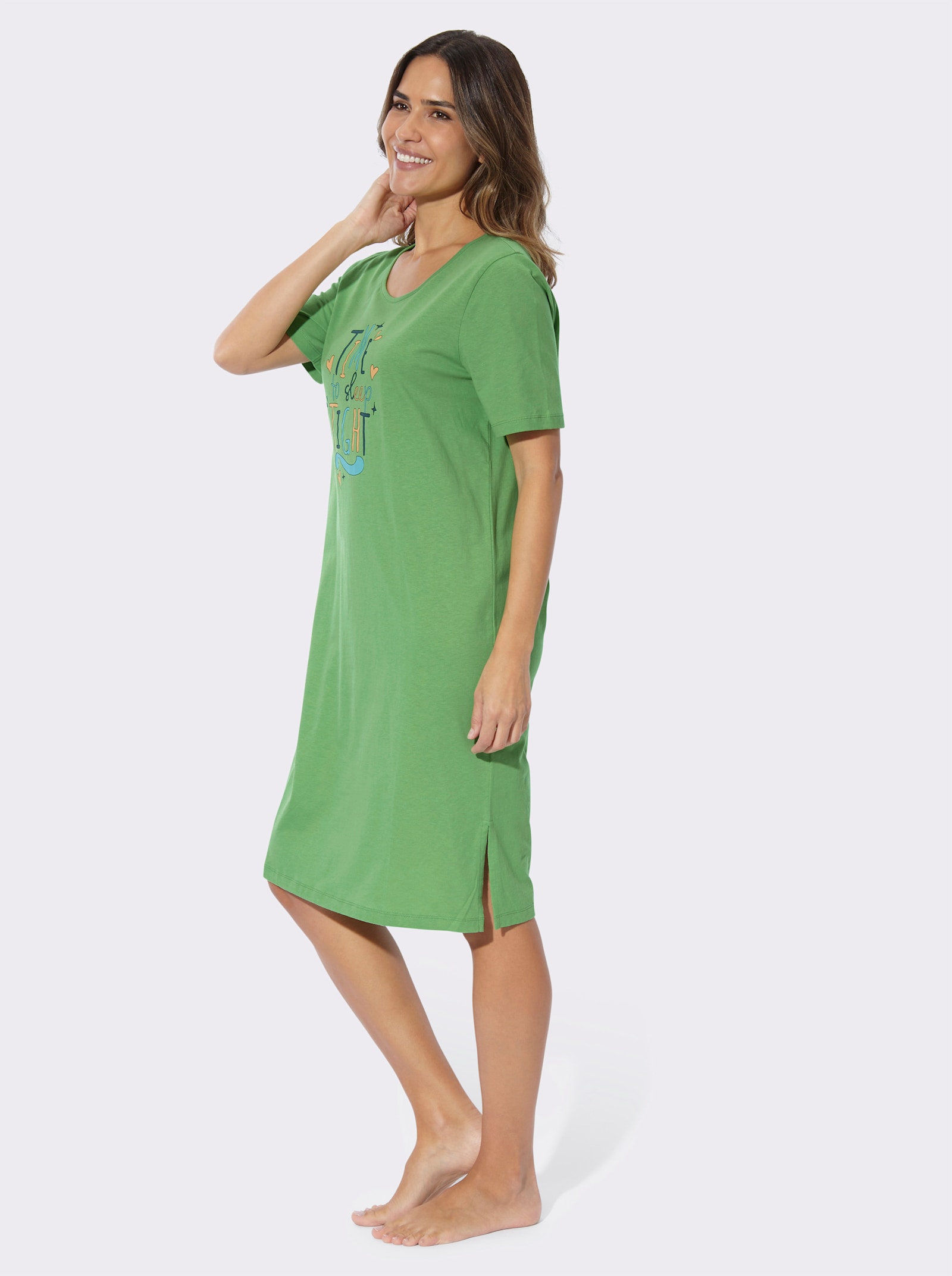 Nachthemd mit aufgedrucktem Schriftzug - apfel