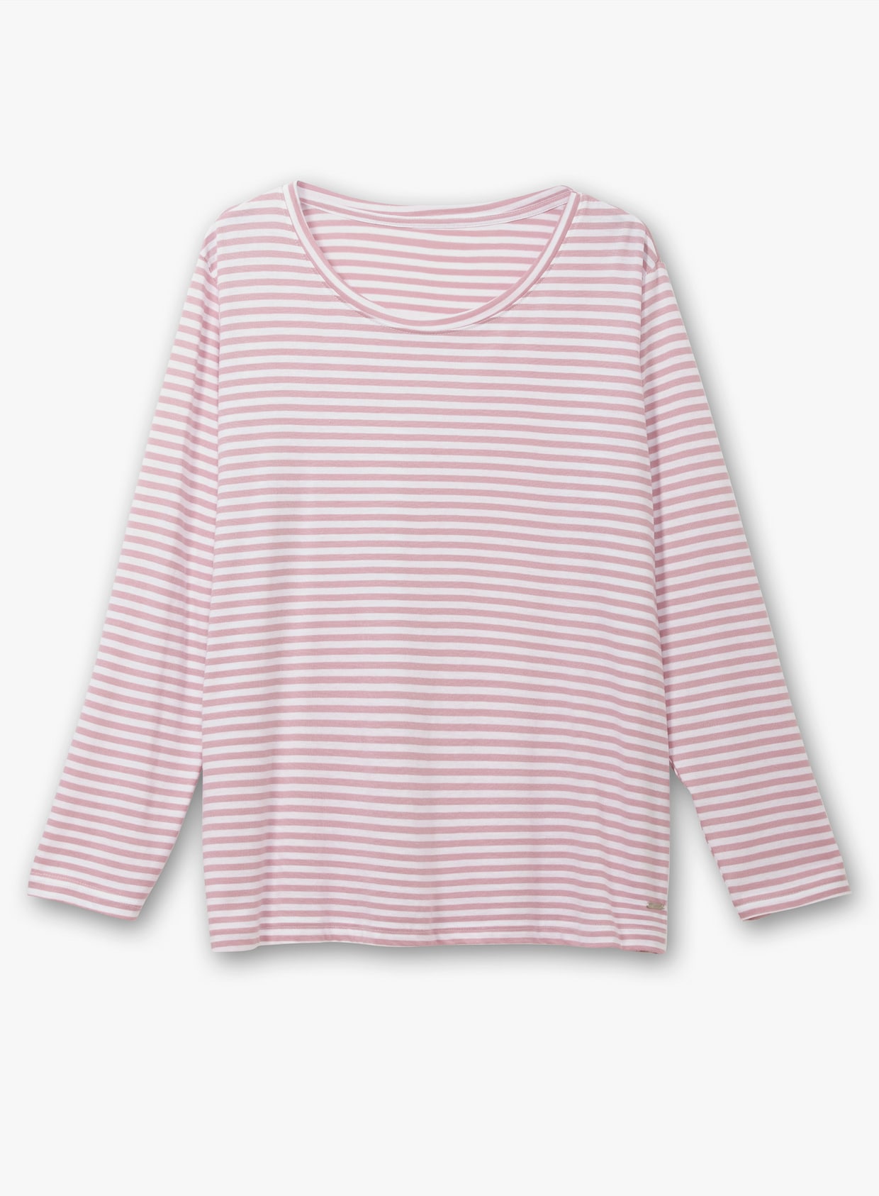 Streifenshirt - rosé-ecru-geringelt