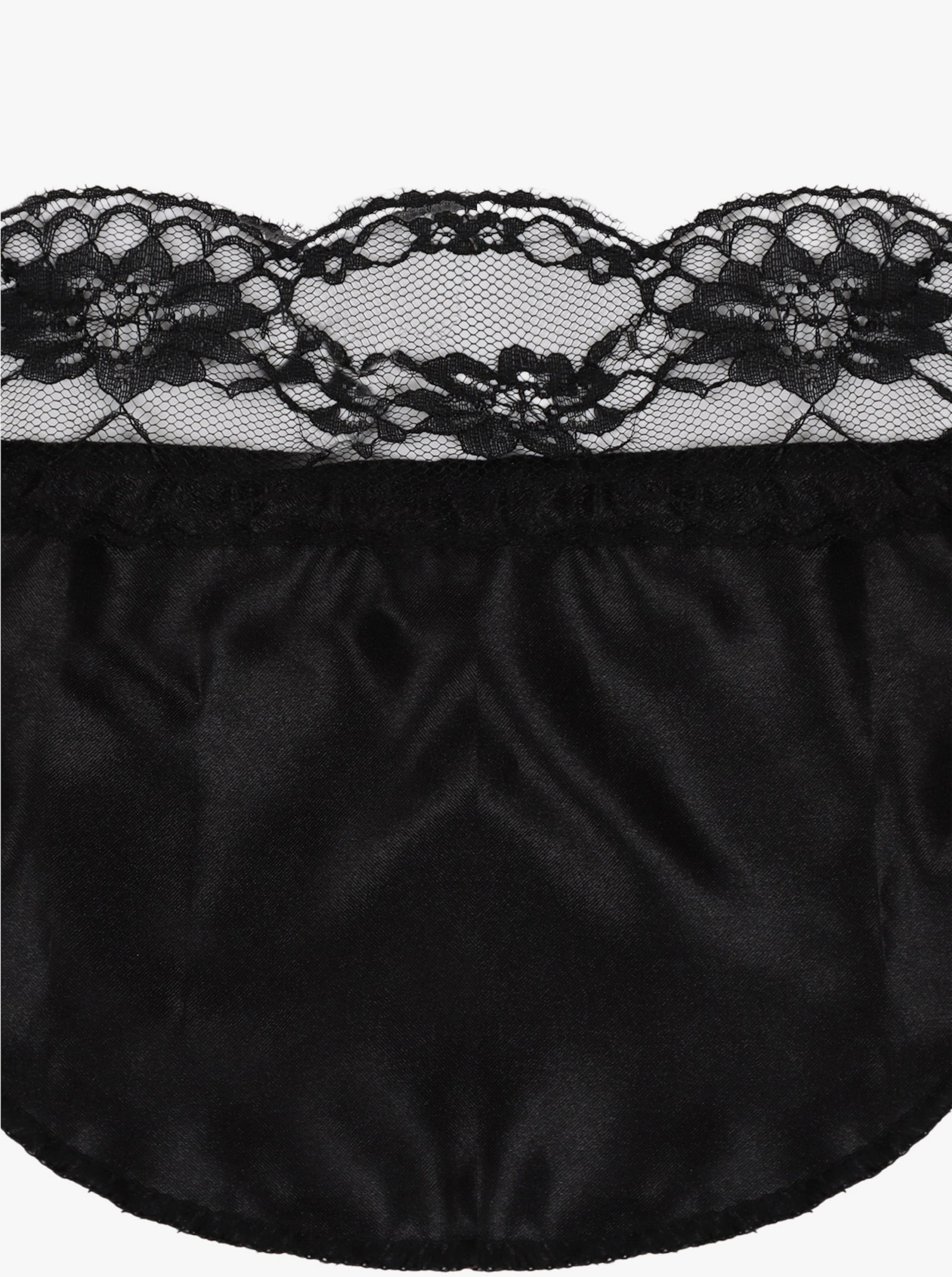 Krajková vsadka do výstřihu - bílá + černá