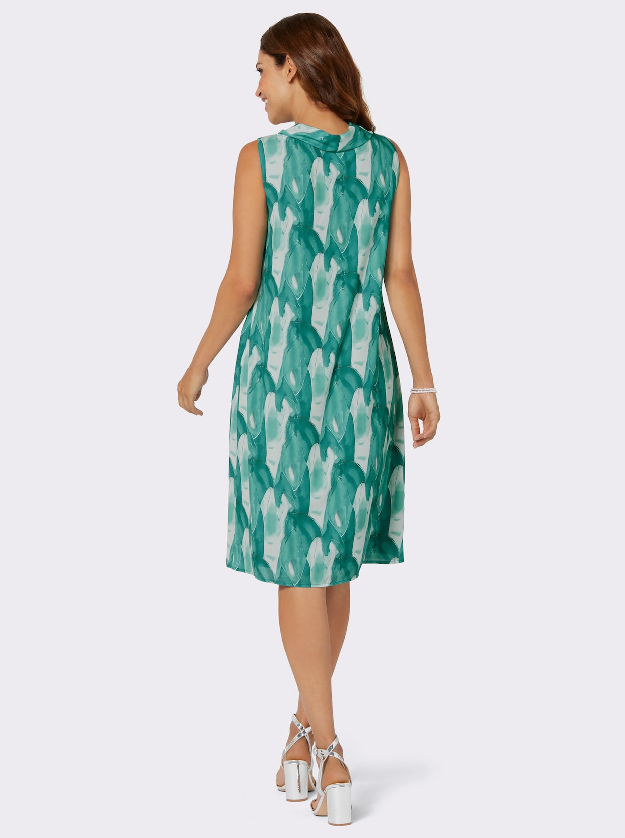 A-Linien-Kleid - grün-zartmint-bedruckt
