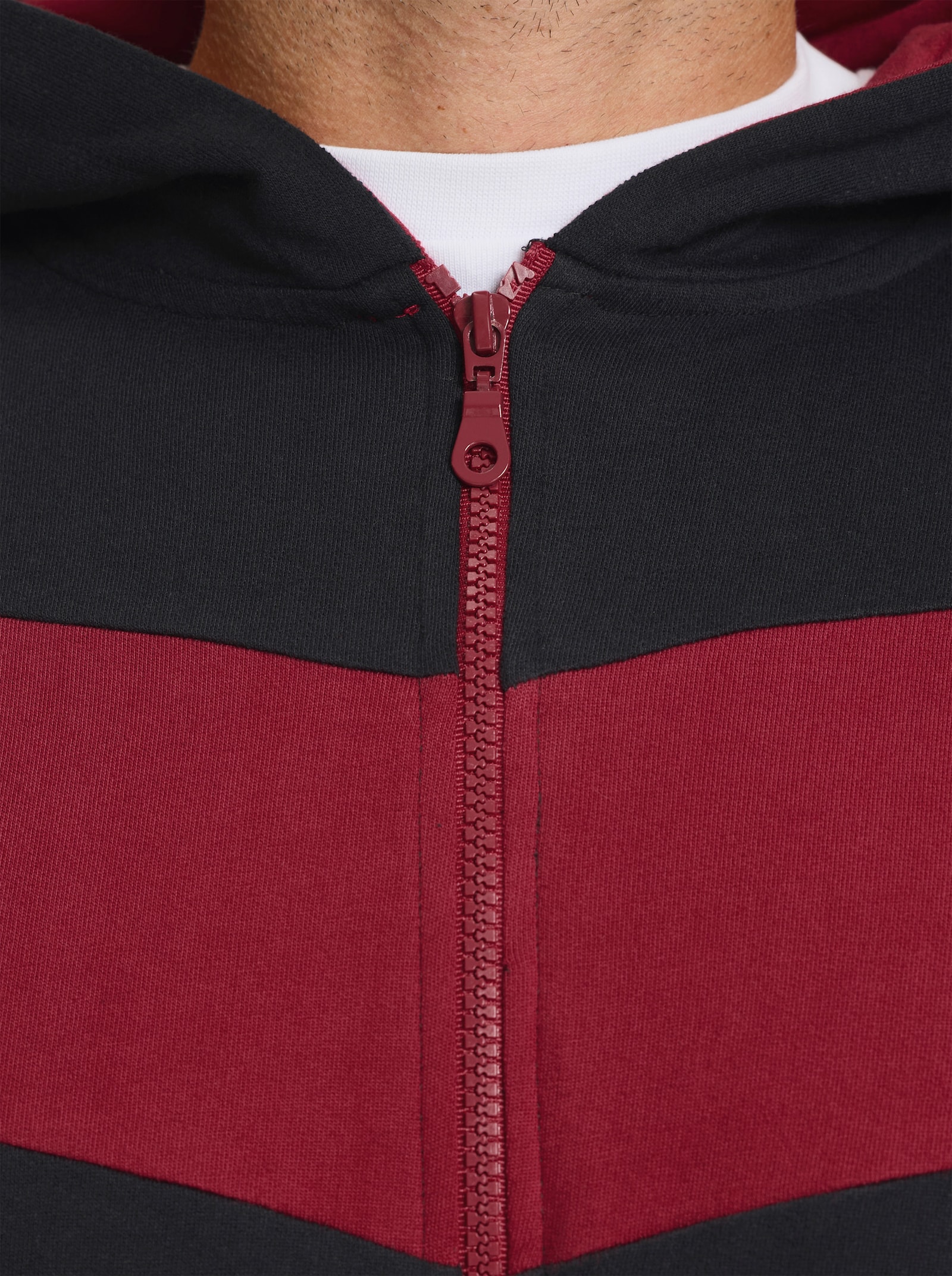Catamaran Sports Sweatjacke mit Kapuze - schwarz-kirsche