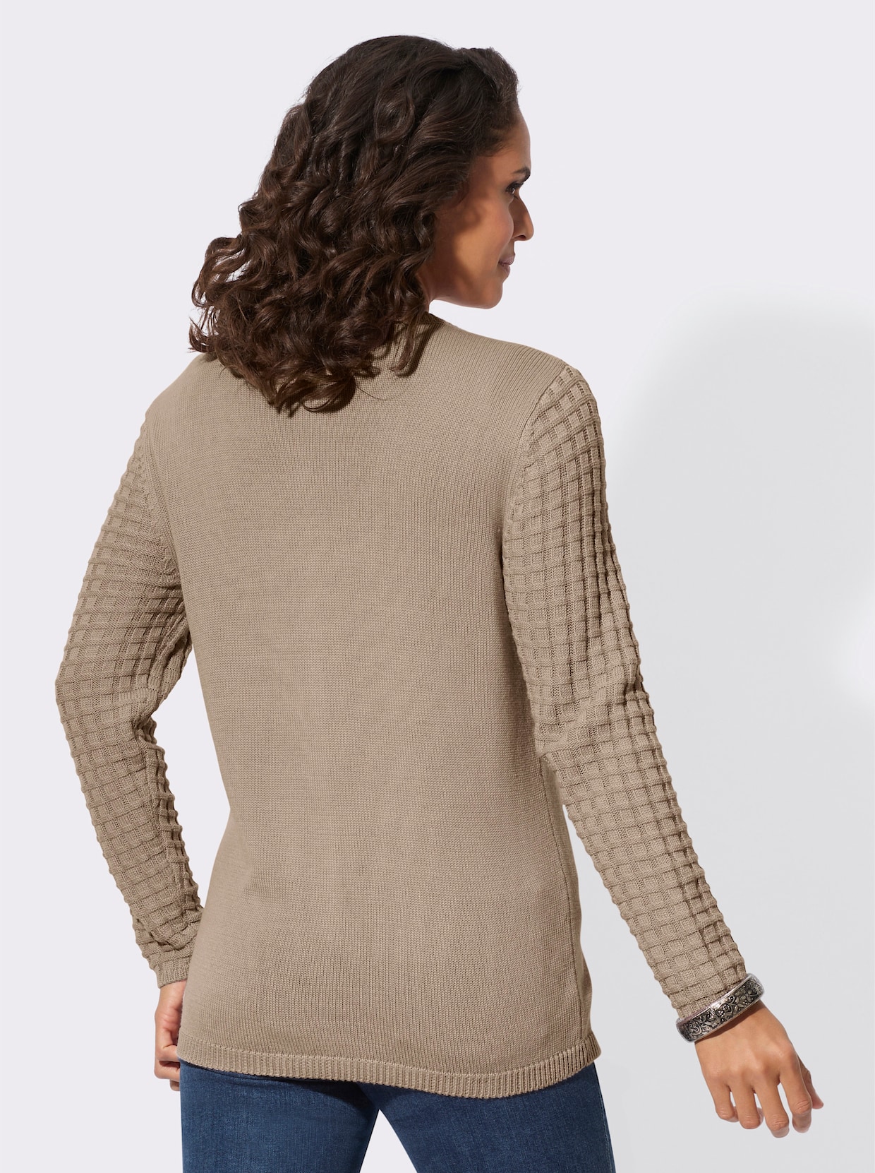 Strickjacke - beige