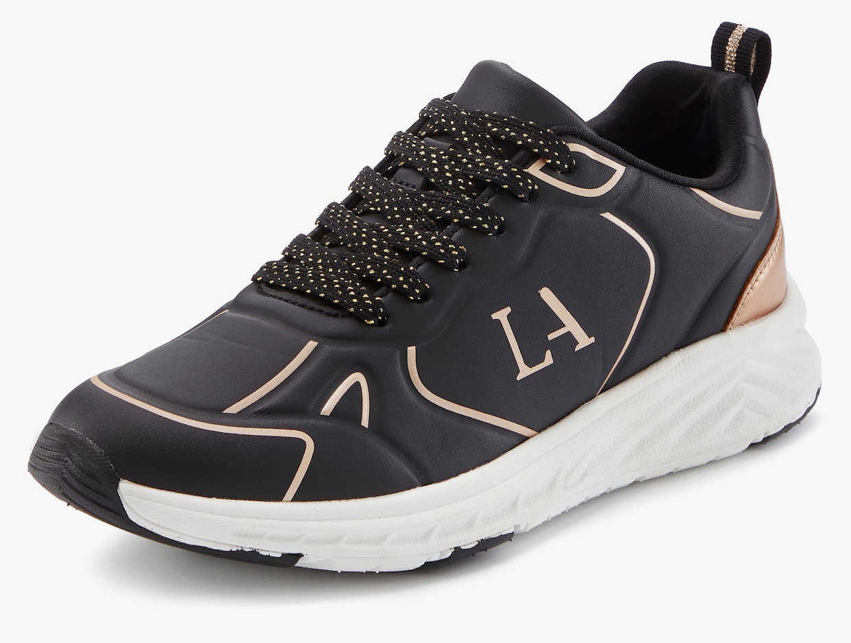 LASCANA Sneaker - schwarz/goldfarben