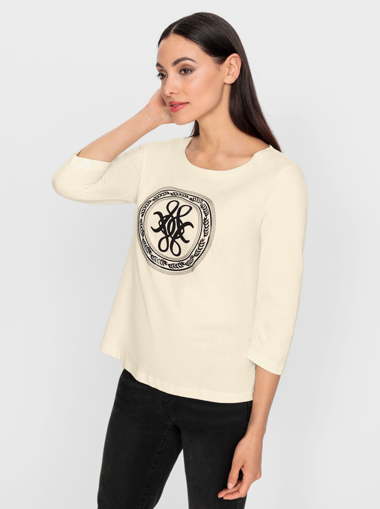 heine Shirt met print - champagne