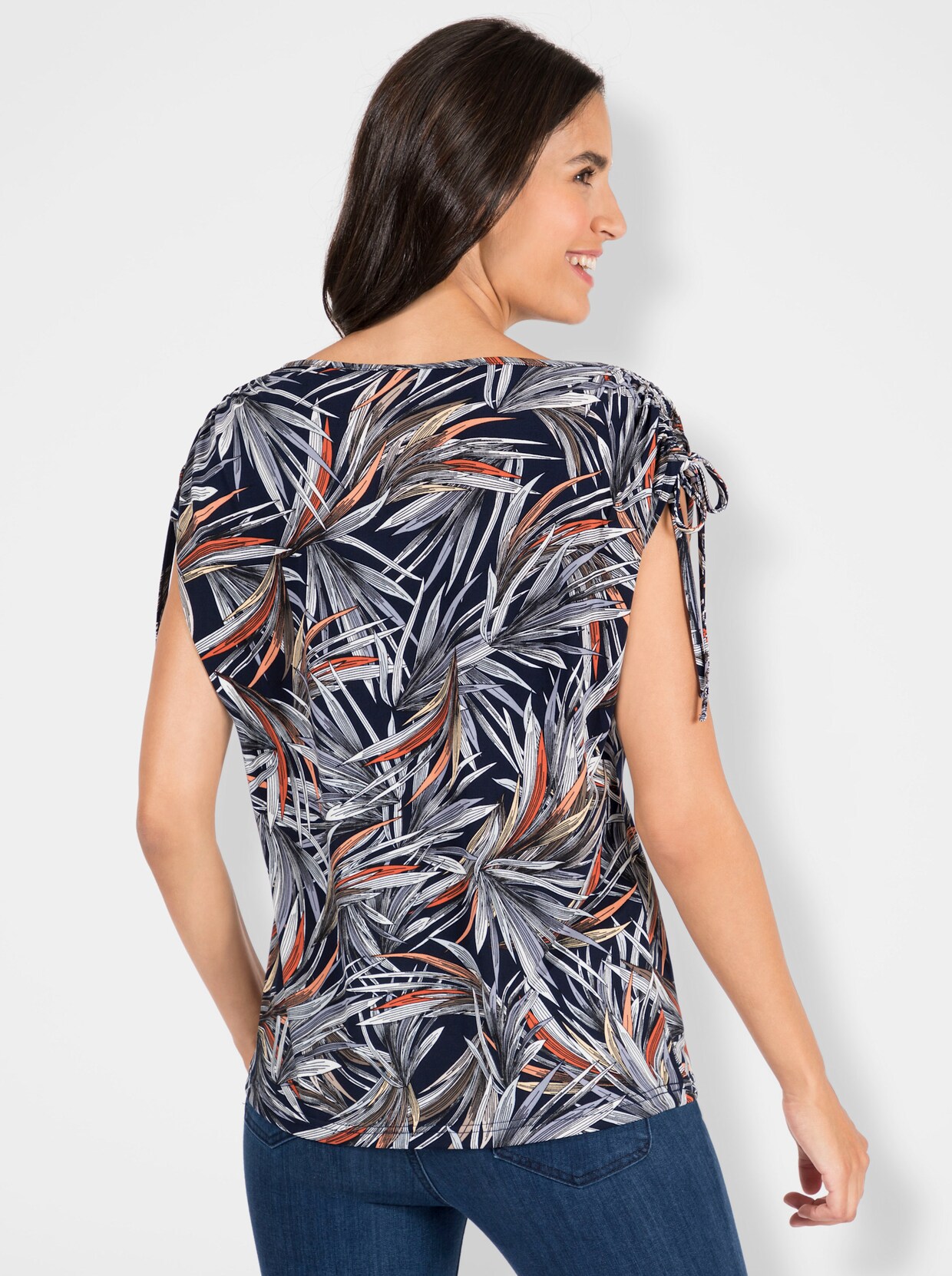Print-Shirt - marine-bedruckt