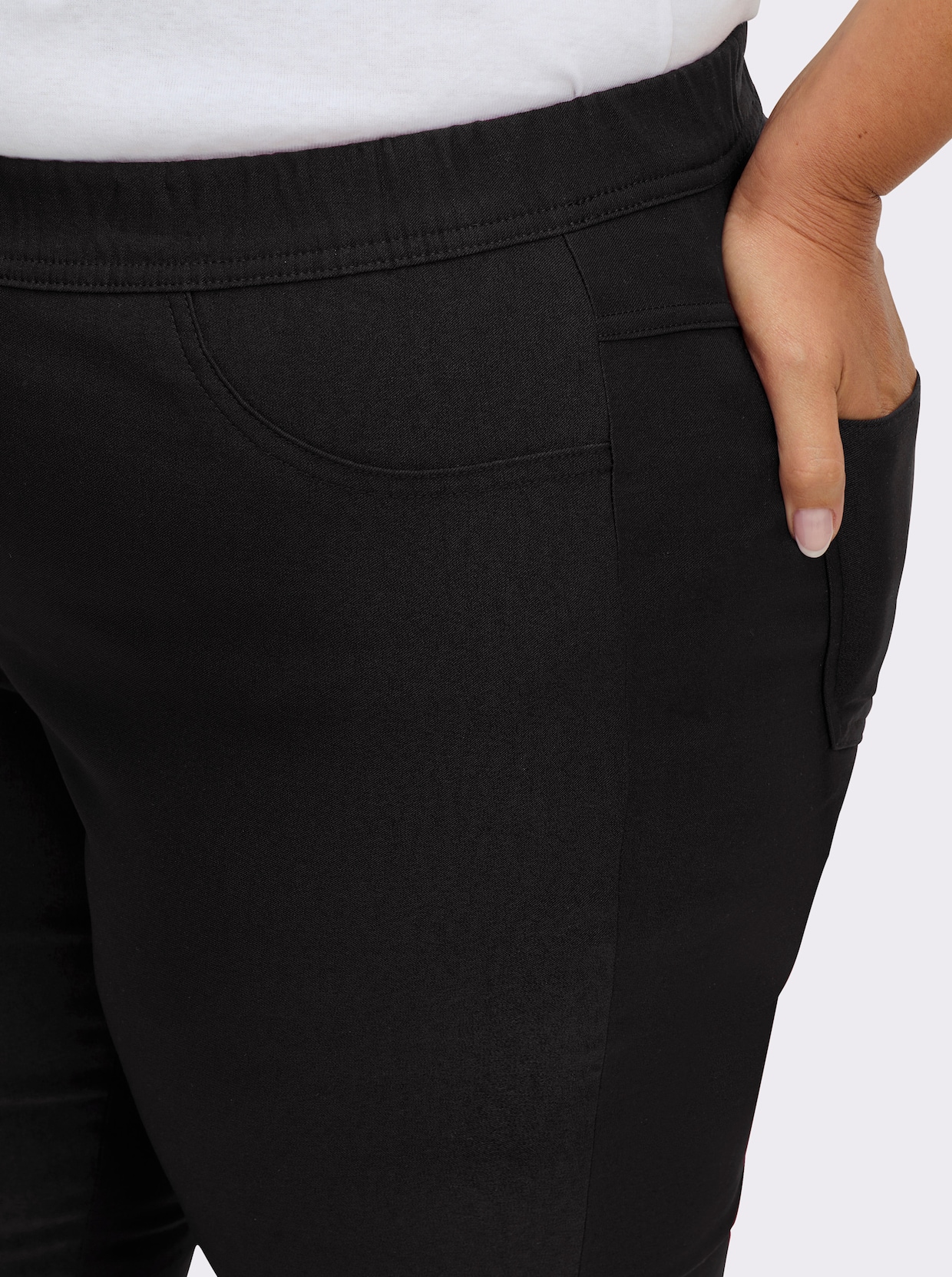 Hose innen angeraut - schwarz