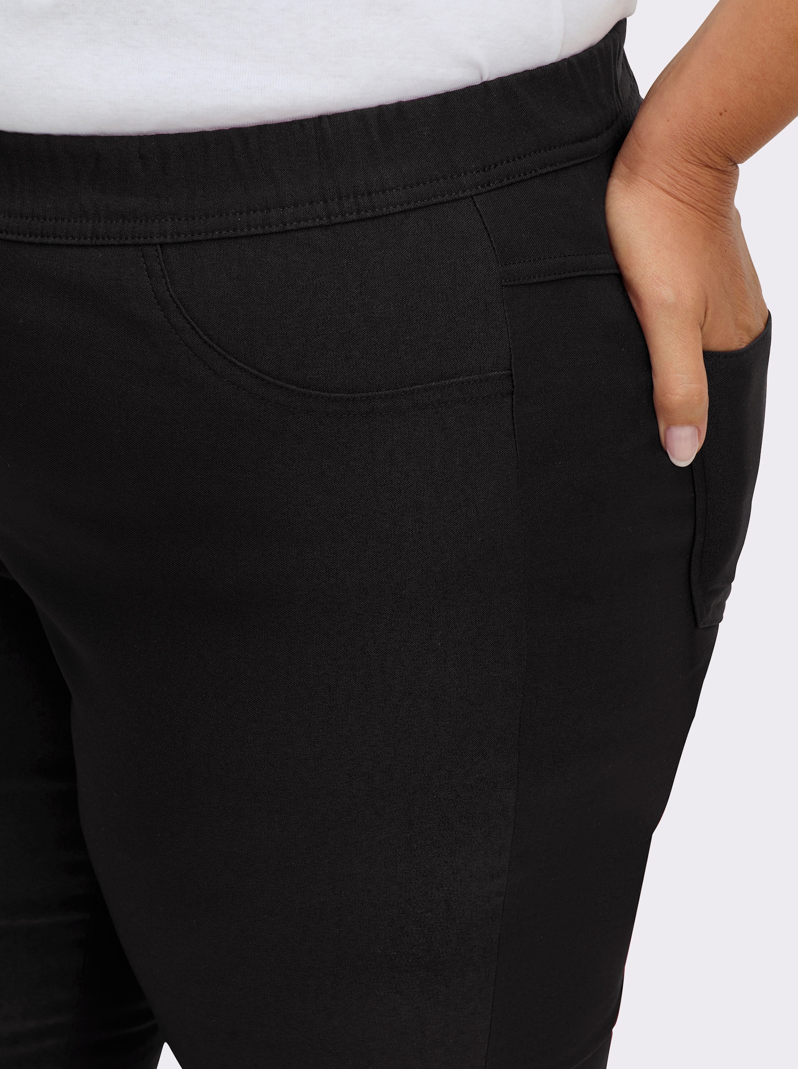 Hose innen angeraut - schwarz