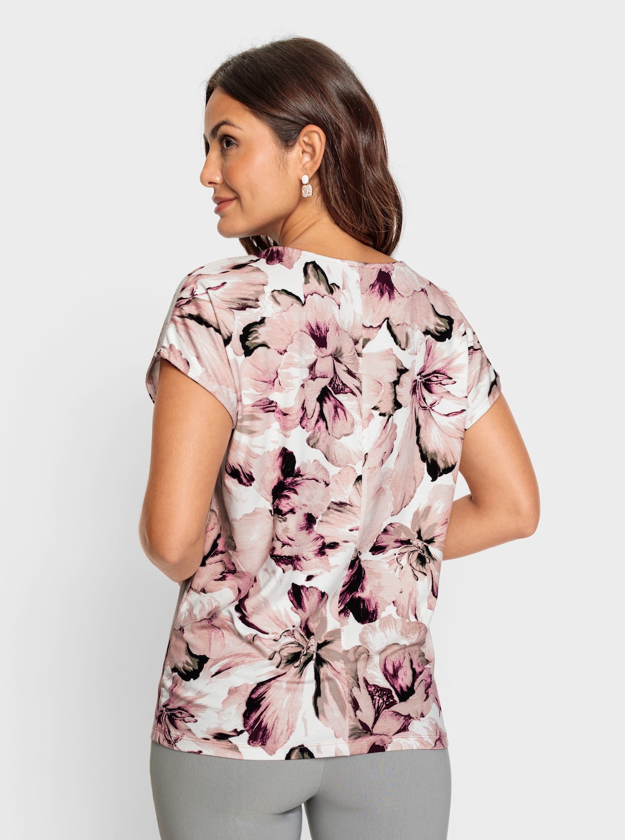 Shirt met print - hortensia/sesam bedrukt