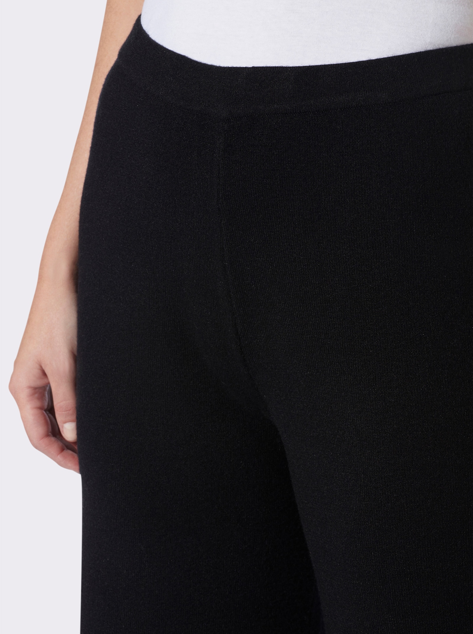 heine Strickhose mit weiten Beinen - schwarz