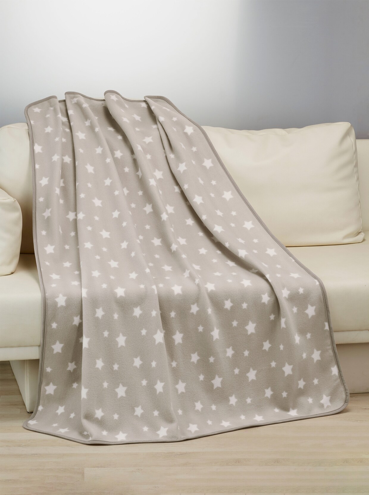 Decke mit Hase - beige