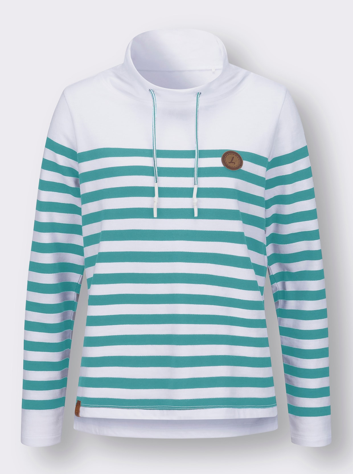 Sweatshirt - vit-ocean-randig