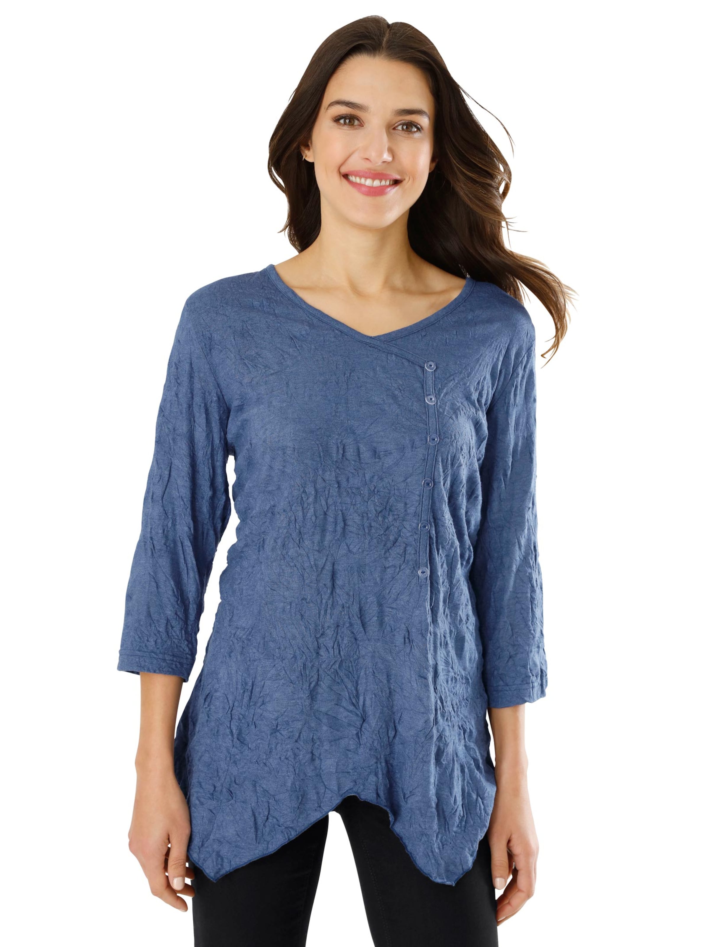 Shirt - blau-meliert