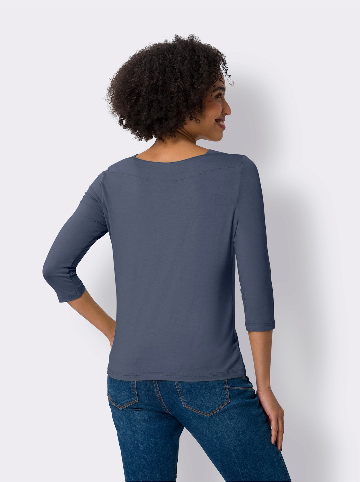 heine Shirt met 3/4-mouw - rookblauw