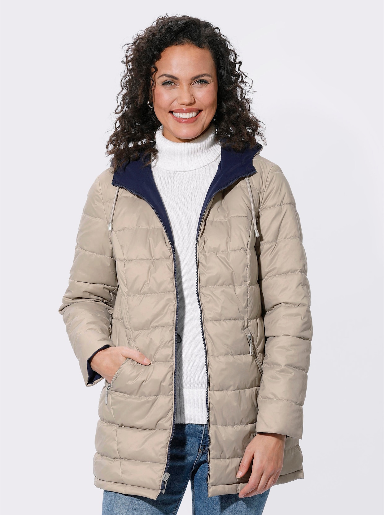 Wendejacke - marine-sesam