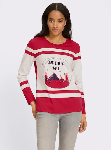 heine Langarmshirt mit Print-Motiv - rot-bedruckt