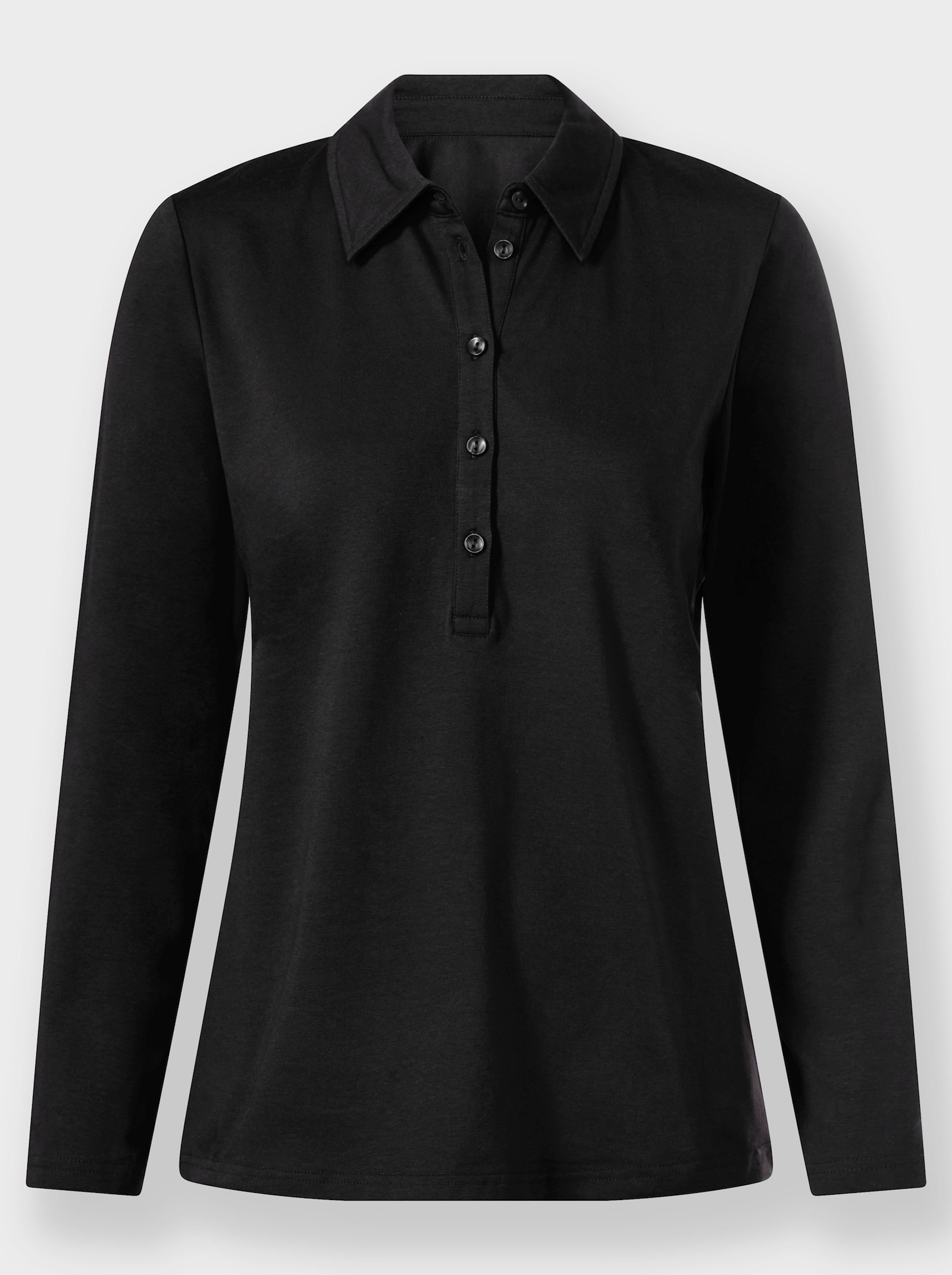 Poloshirt aus Baumwoll-Qualität - schwarz