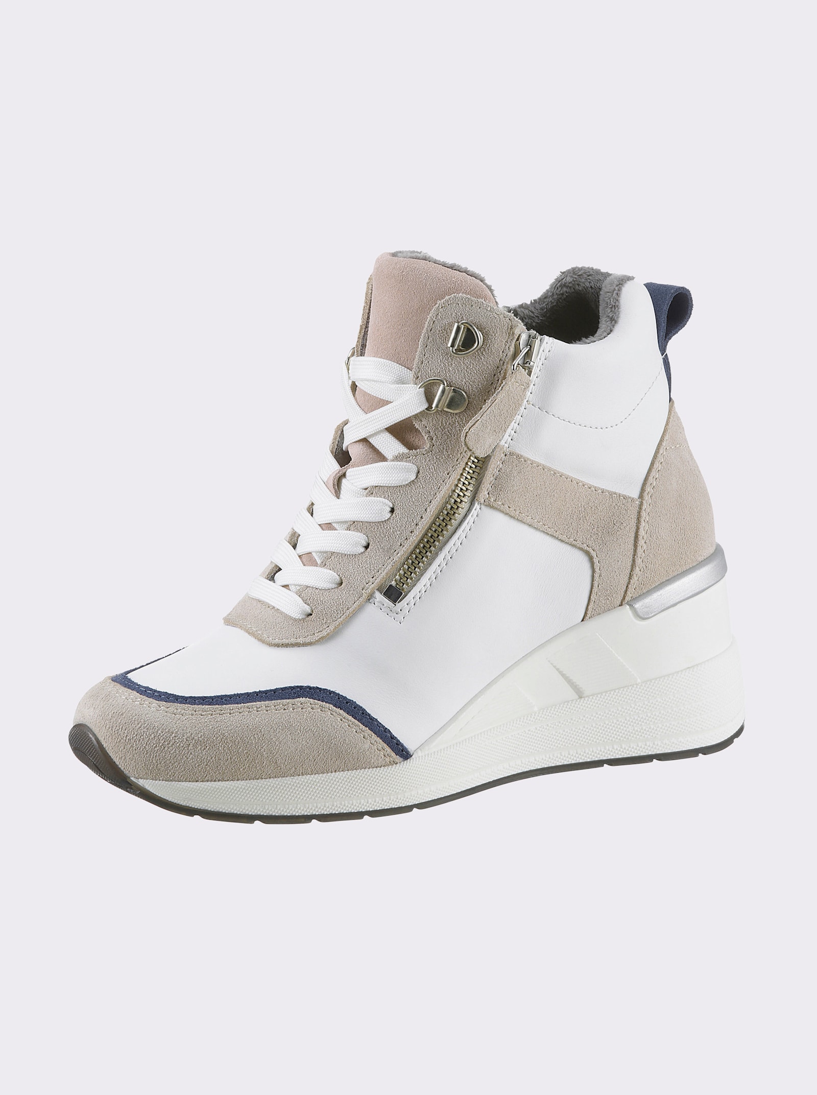 heine Keilstiefelette - weiß-beige