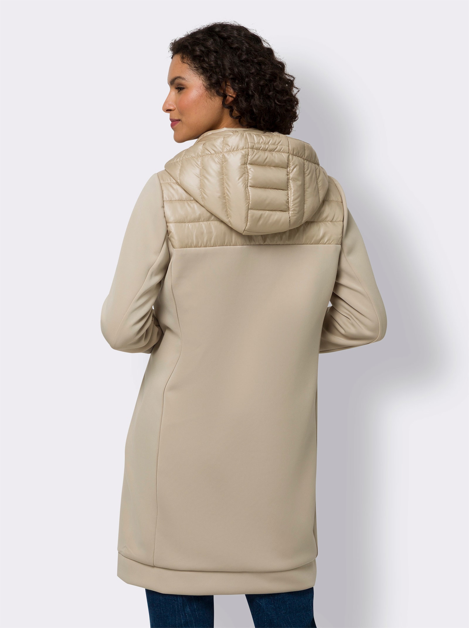 heine Manteau matelassé en qualité scuba, rembourré - beige