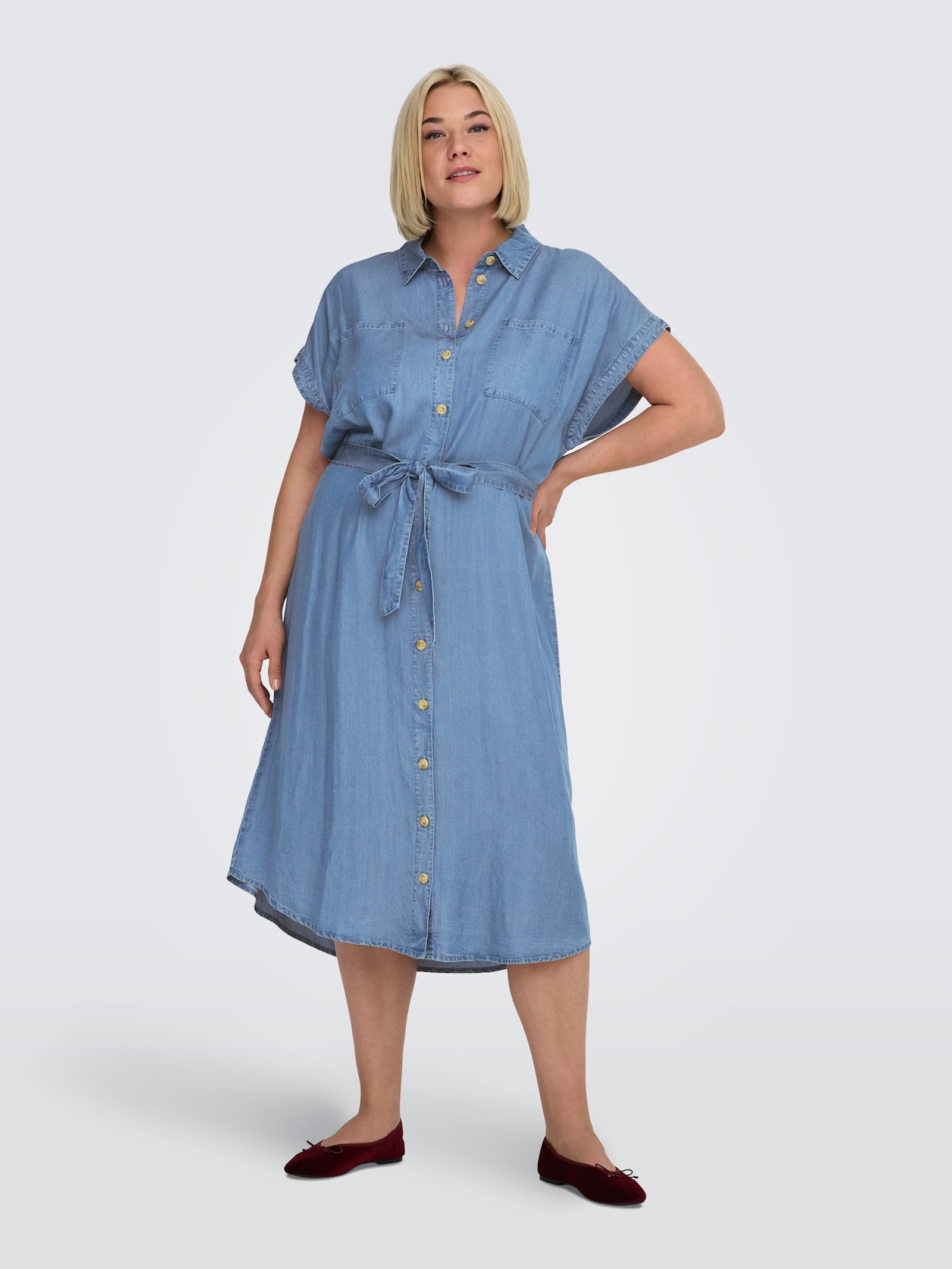 ONLY CARMAKOMA Jeanskleid - medium blue denim