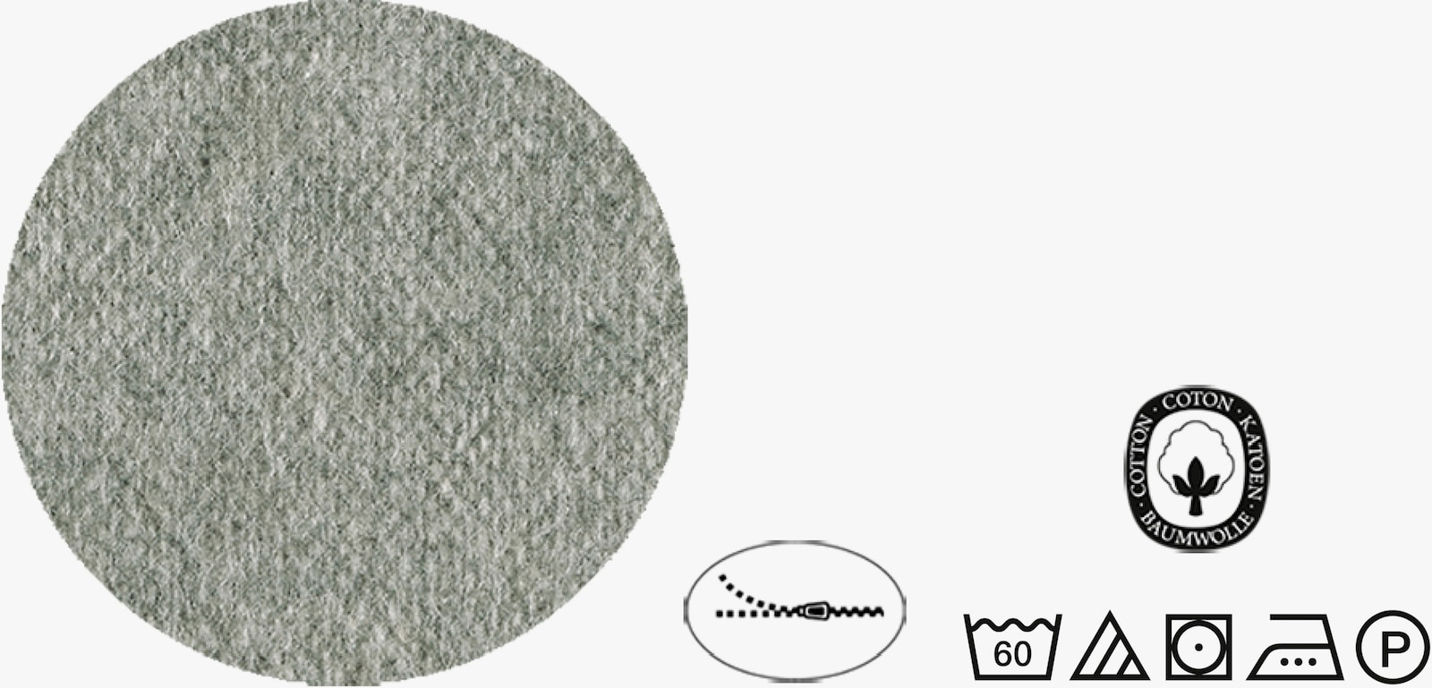 Biberna Bettwäsche - hellgrau-grau