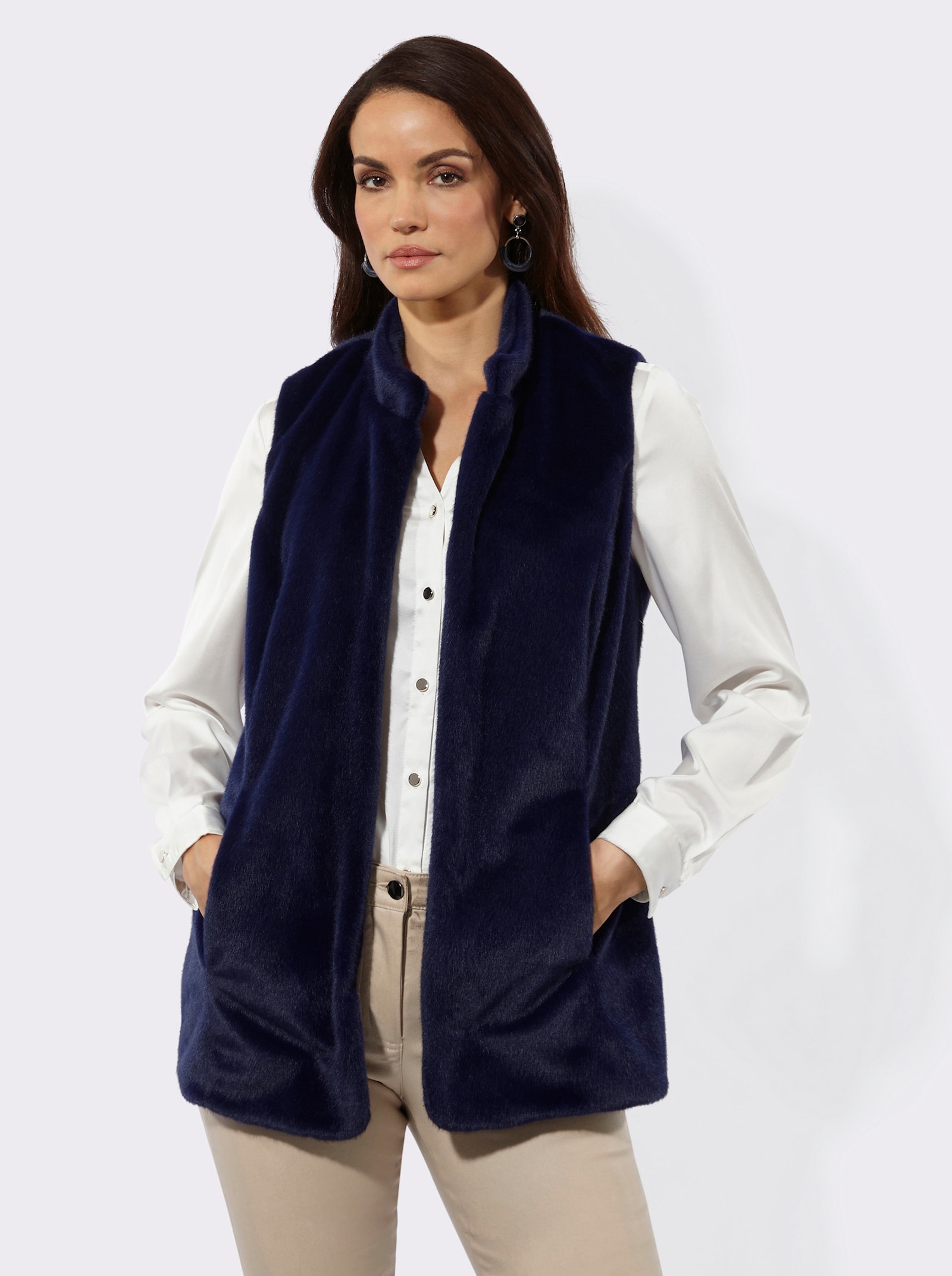 Fellimitatweste - marine